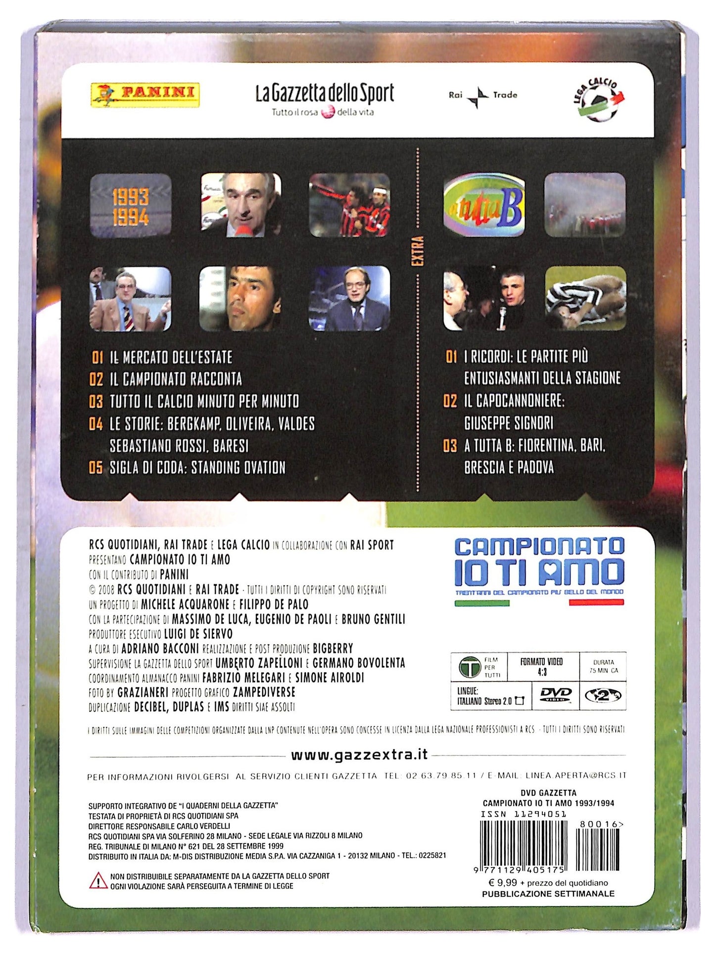EBOND Campionato io ti amo Vol.16 - '93-'94 SLIPCASE EDITORIALE DVD SLIM D753902