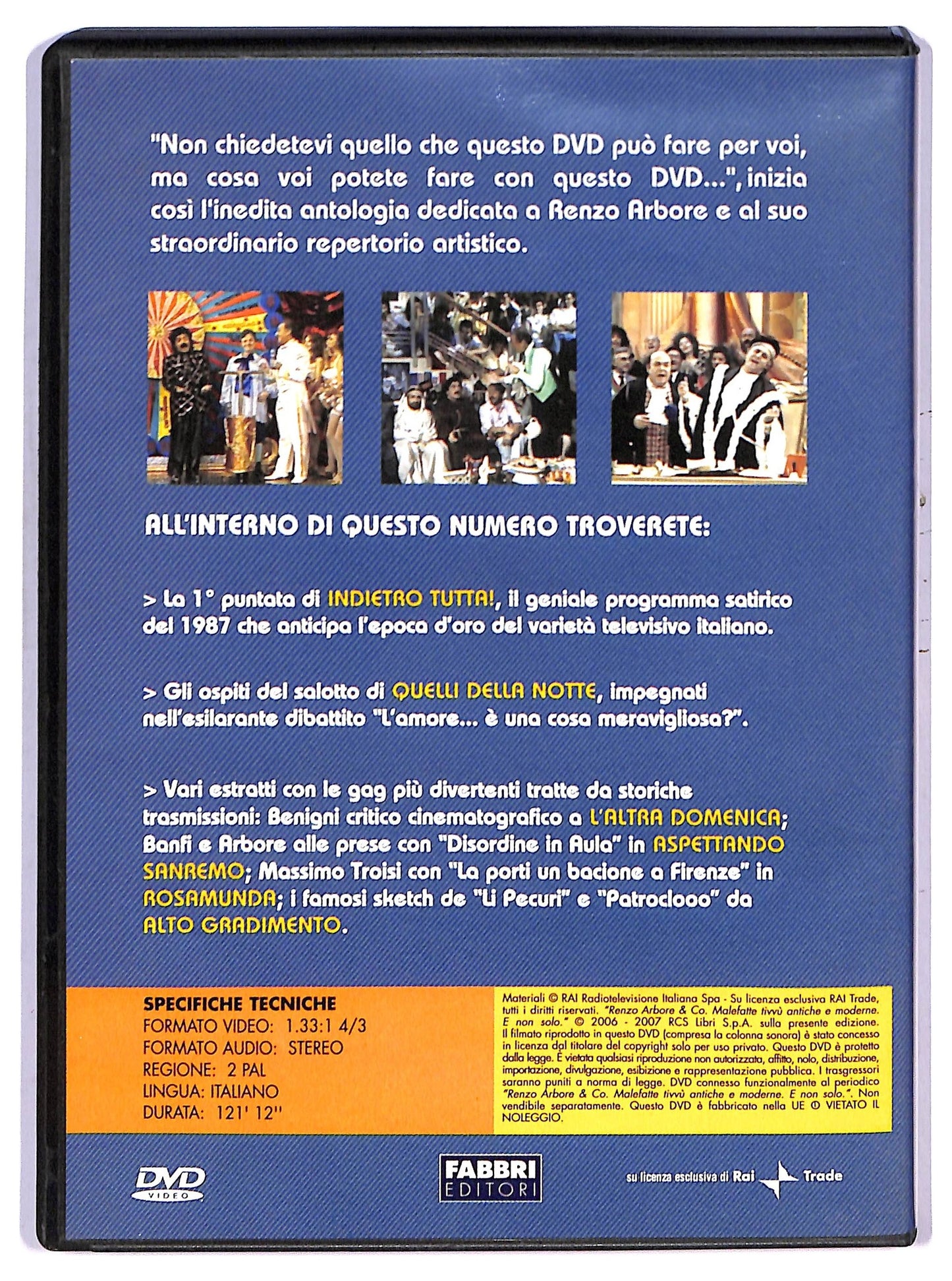 EBOND Renzo arbore & co - la prima puntata di indietro tutta EDITORIALE DVD D753913