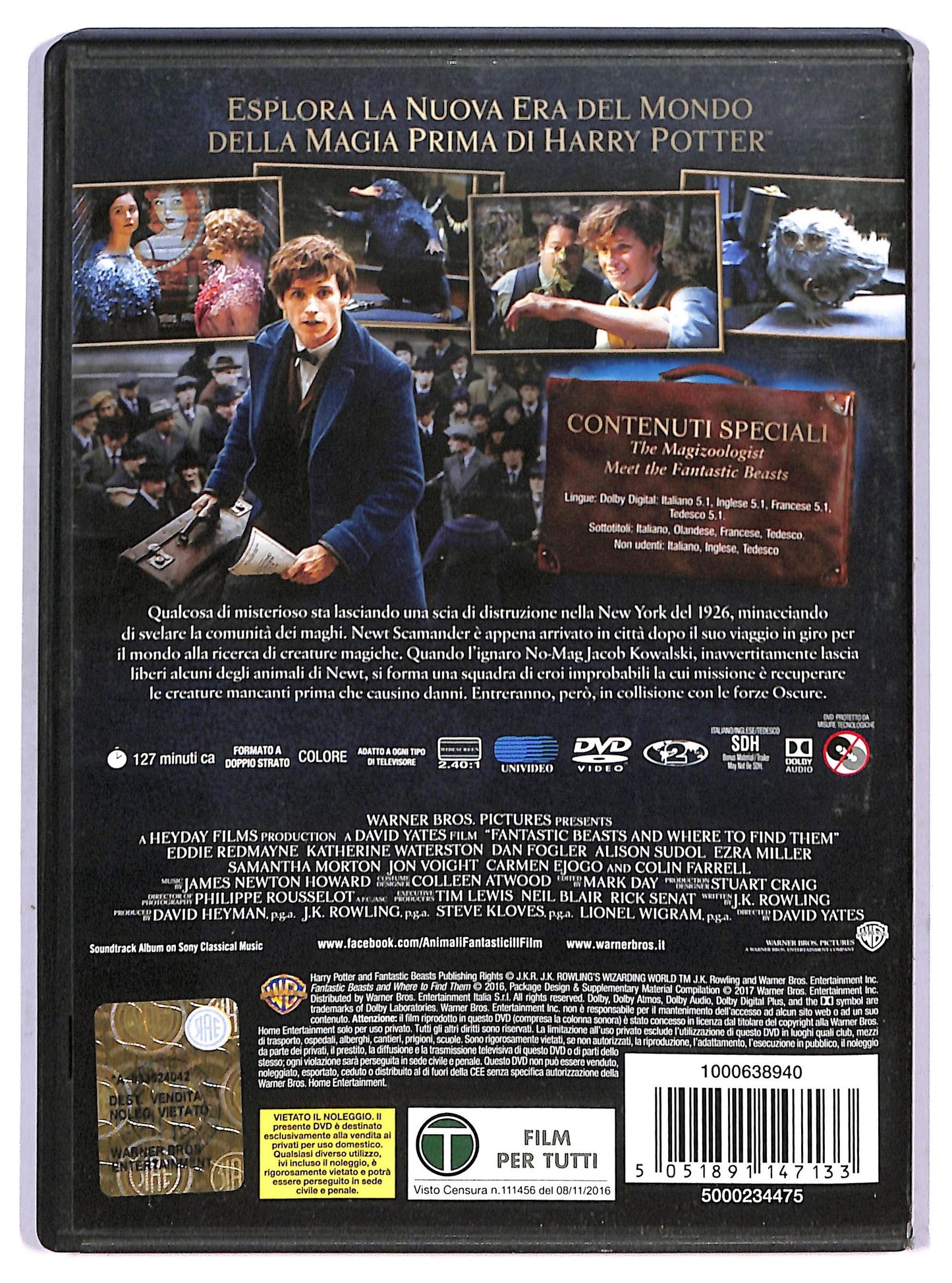 EBOND Animali fantastici - e dove trovarli DVD D753924