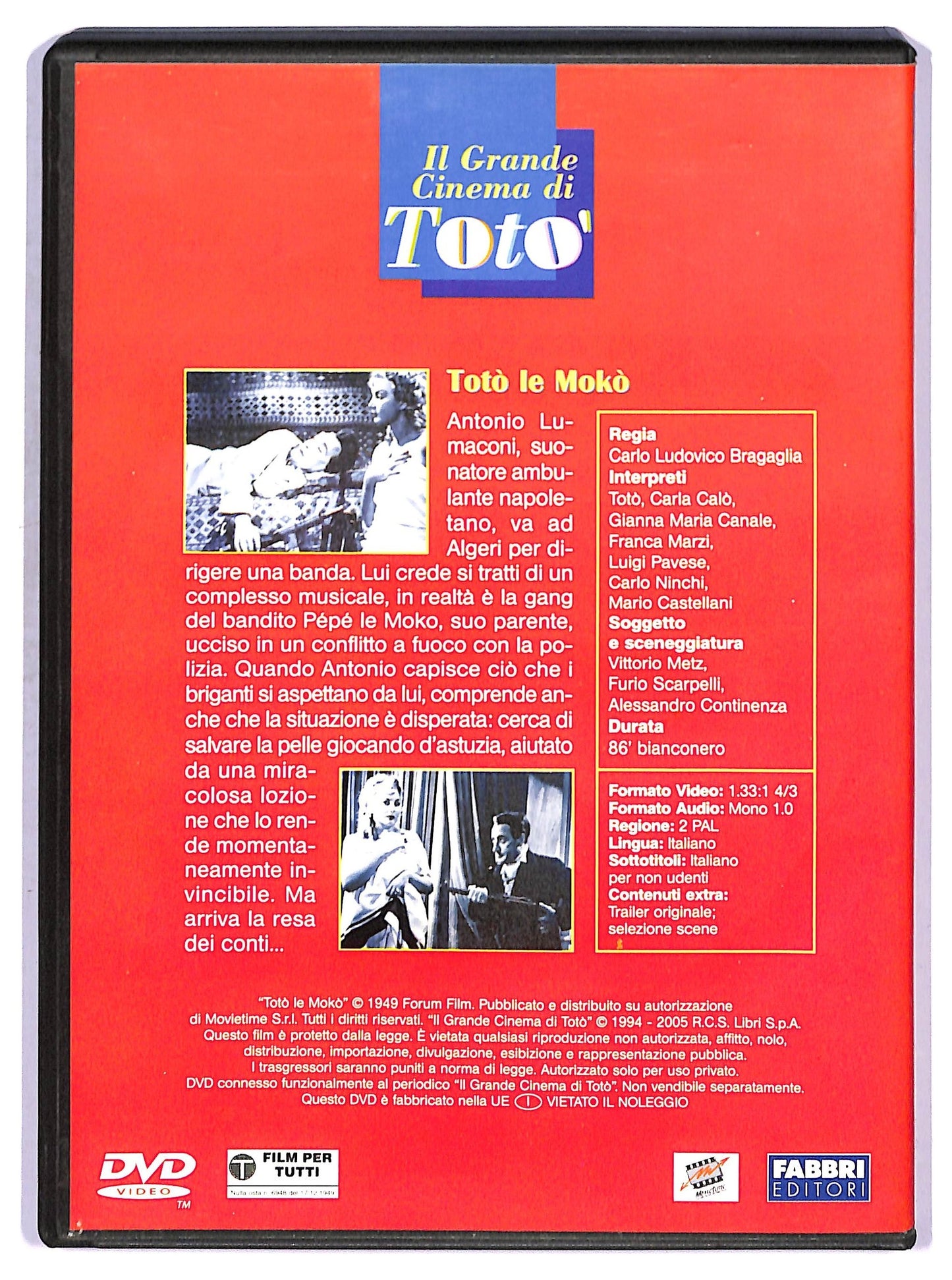 EBOND Toto Le Moko DVD Editoriale D753960