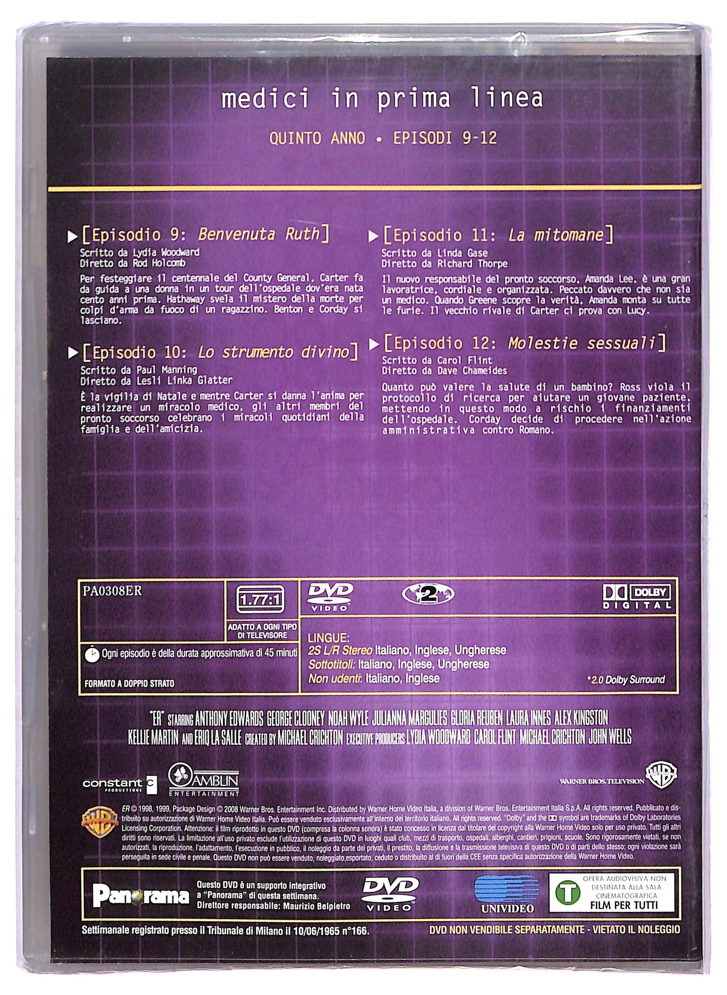 EBOND ER Medici in prima linea anno 5 disco 3 ep 9 - 12 EDITORIALE DVD D754404