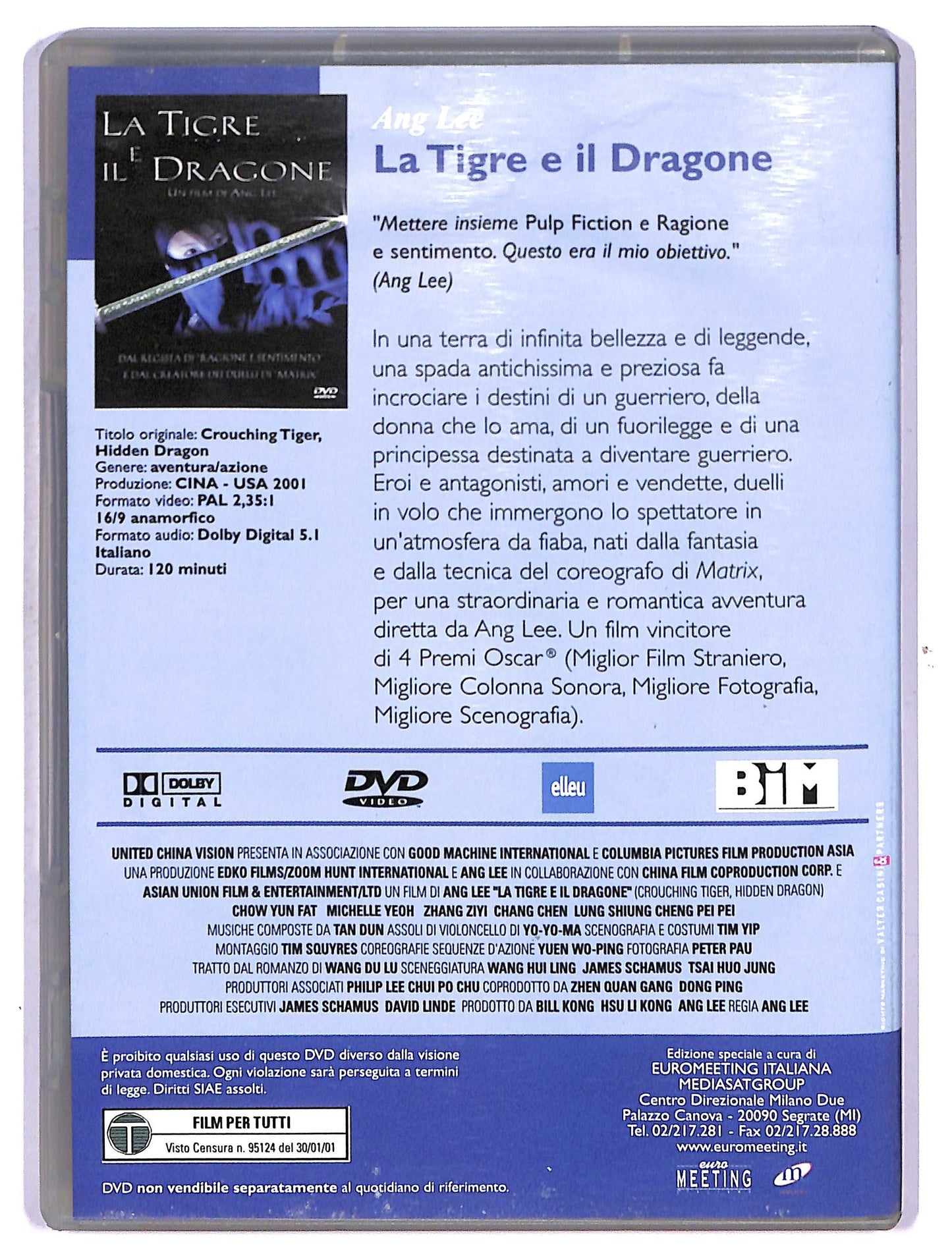 EBOND la tigre e il dragone EDITORIALE DVD D754518