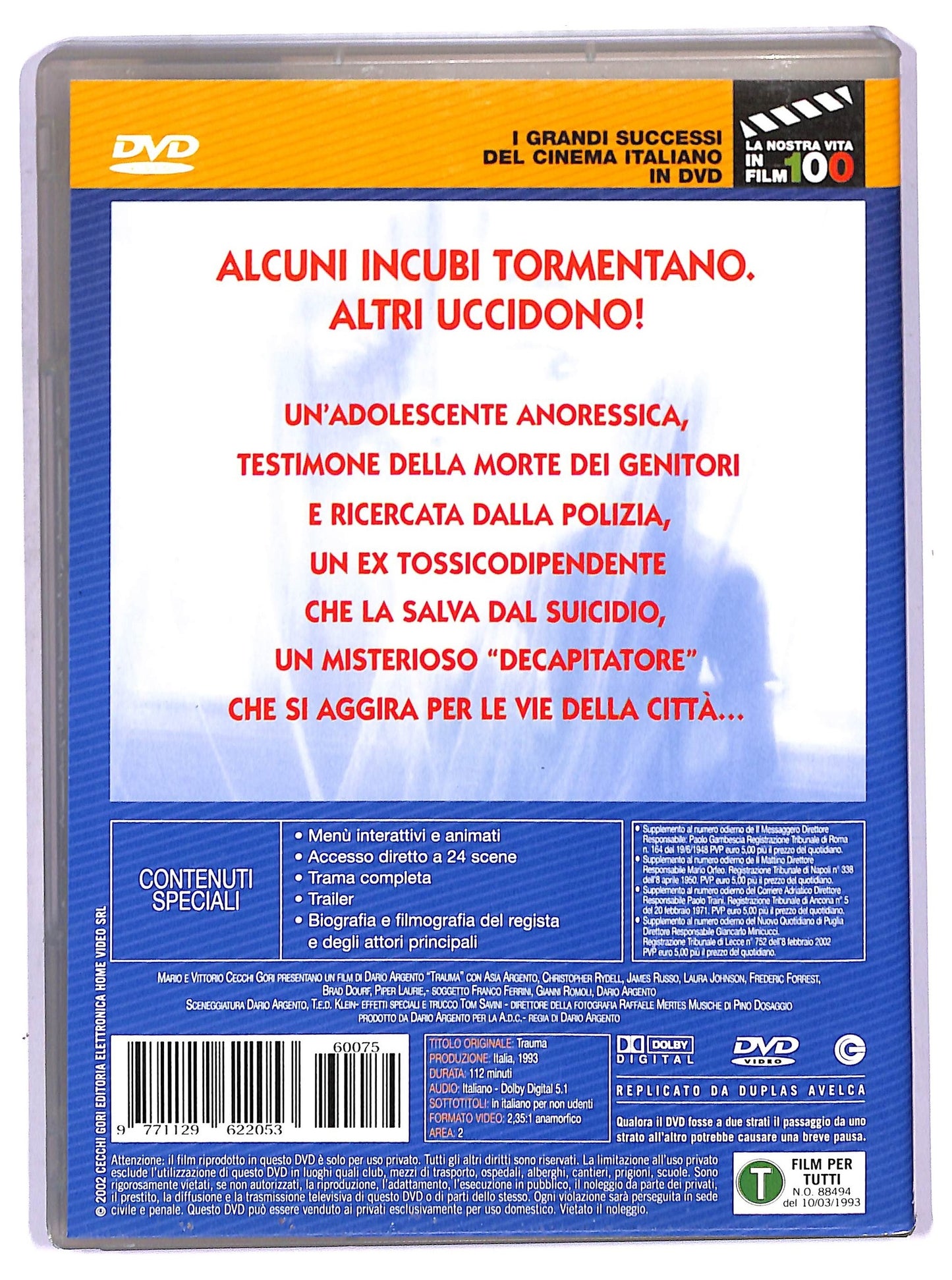 EBOND Trauma di Dario Argento EDITORIALE DVD D754556