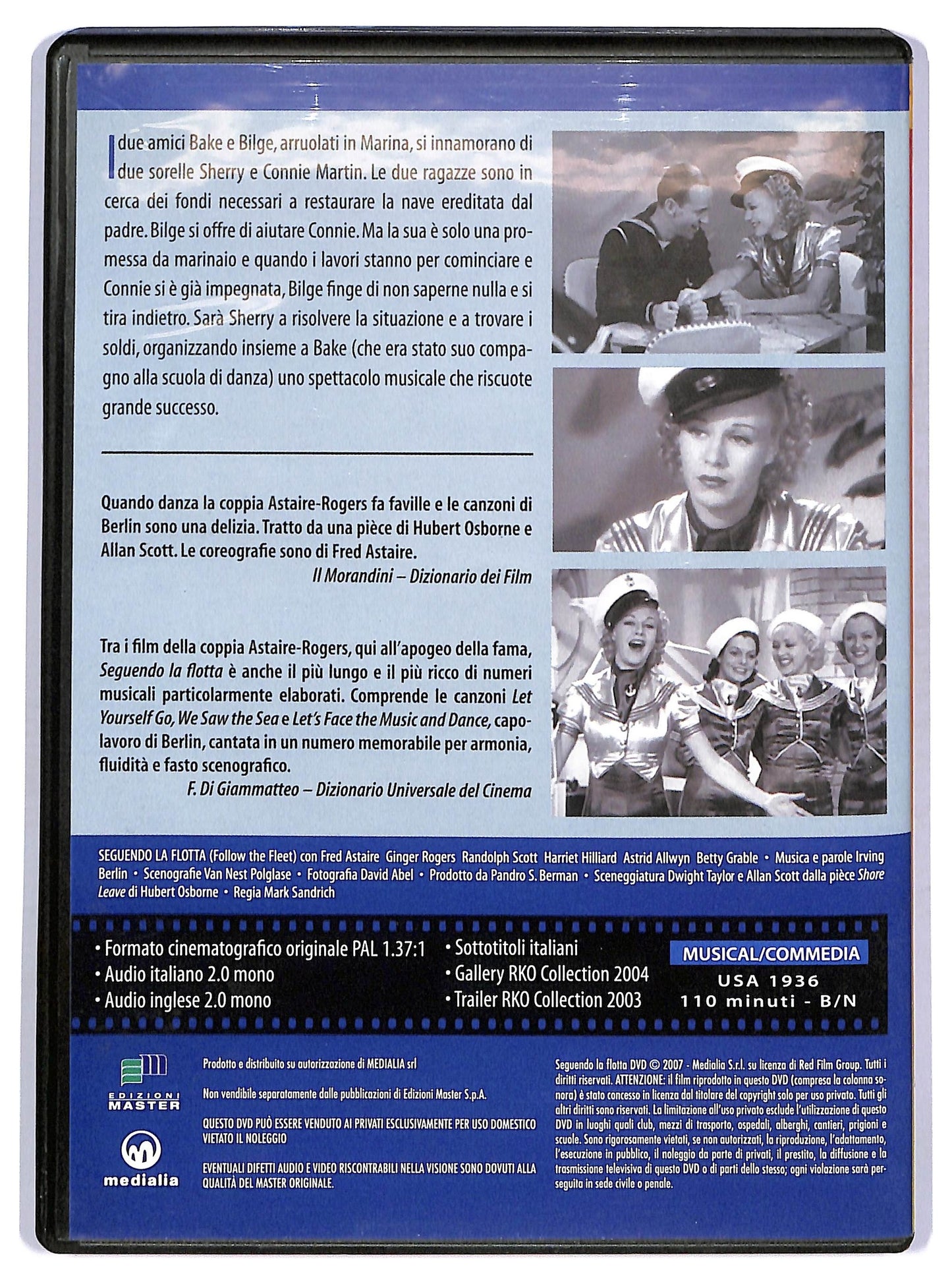 EBOND Seguendo La Flotta Con Fred Astaire e Ginger Rogers DVD Editoriale D754627