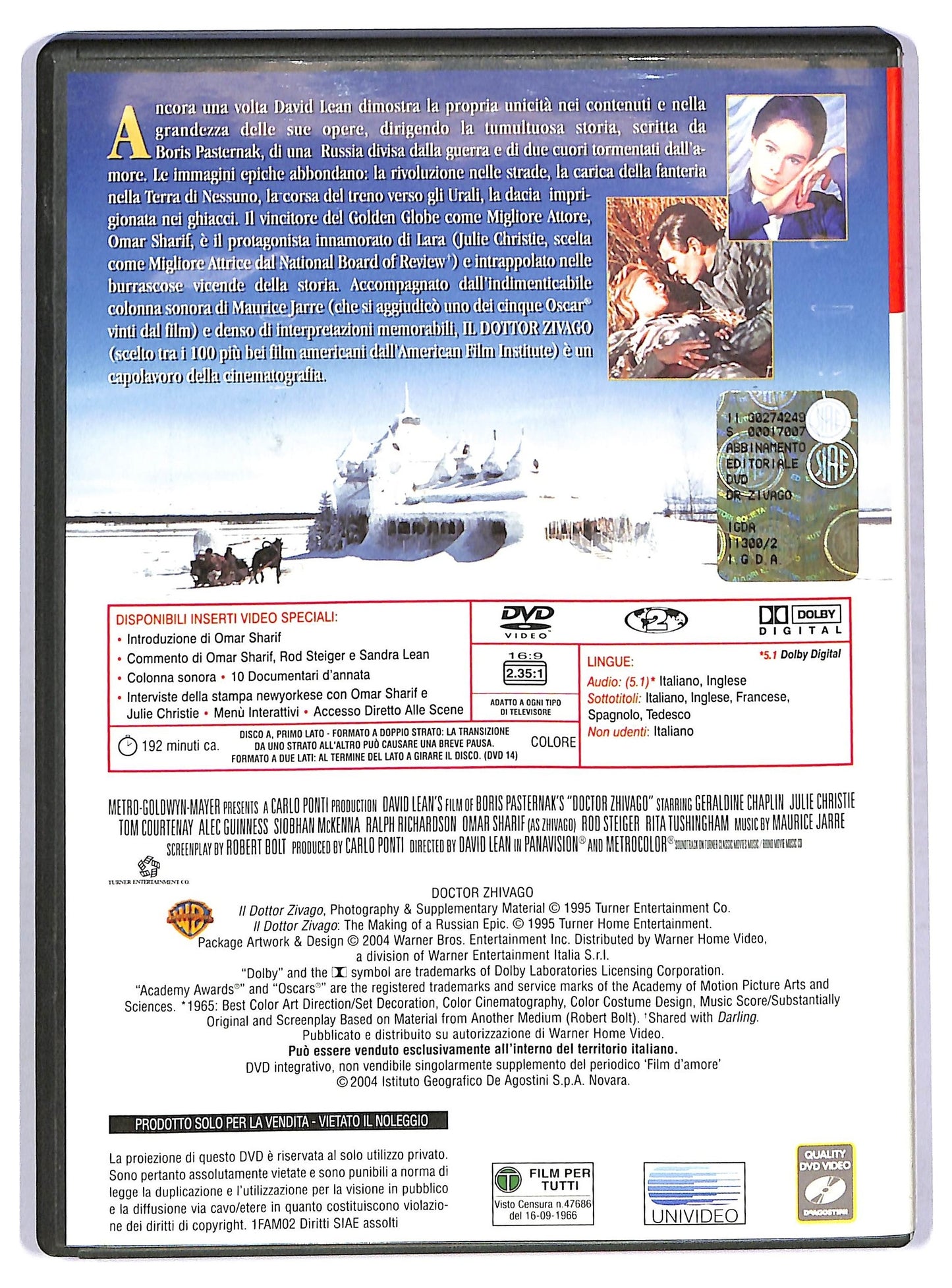EBOND Film d' amore - Il dottor Zivago EDITORIALE DVD D754701