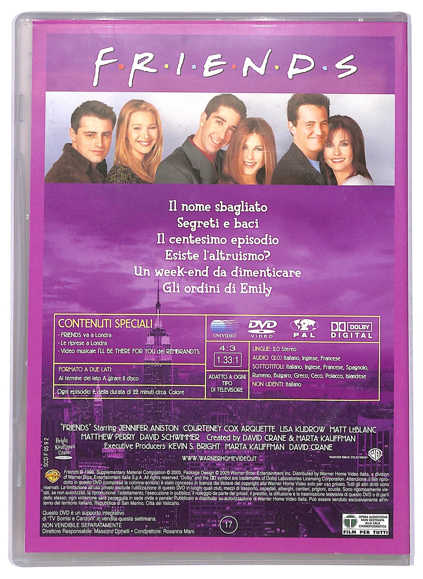 EBOND Friends sragione 5 eps 1 - 6 EDITORIALE DVD D754907