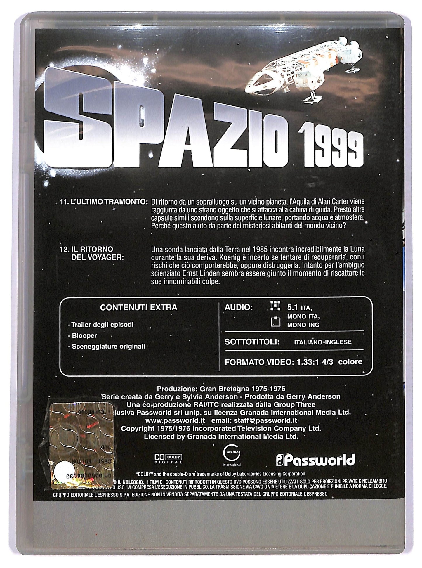 EBOND Spazio 1999 Volume 6 Episodi 11 - 12 EDITORIALE DVD D754923