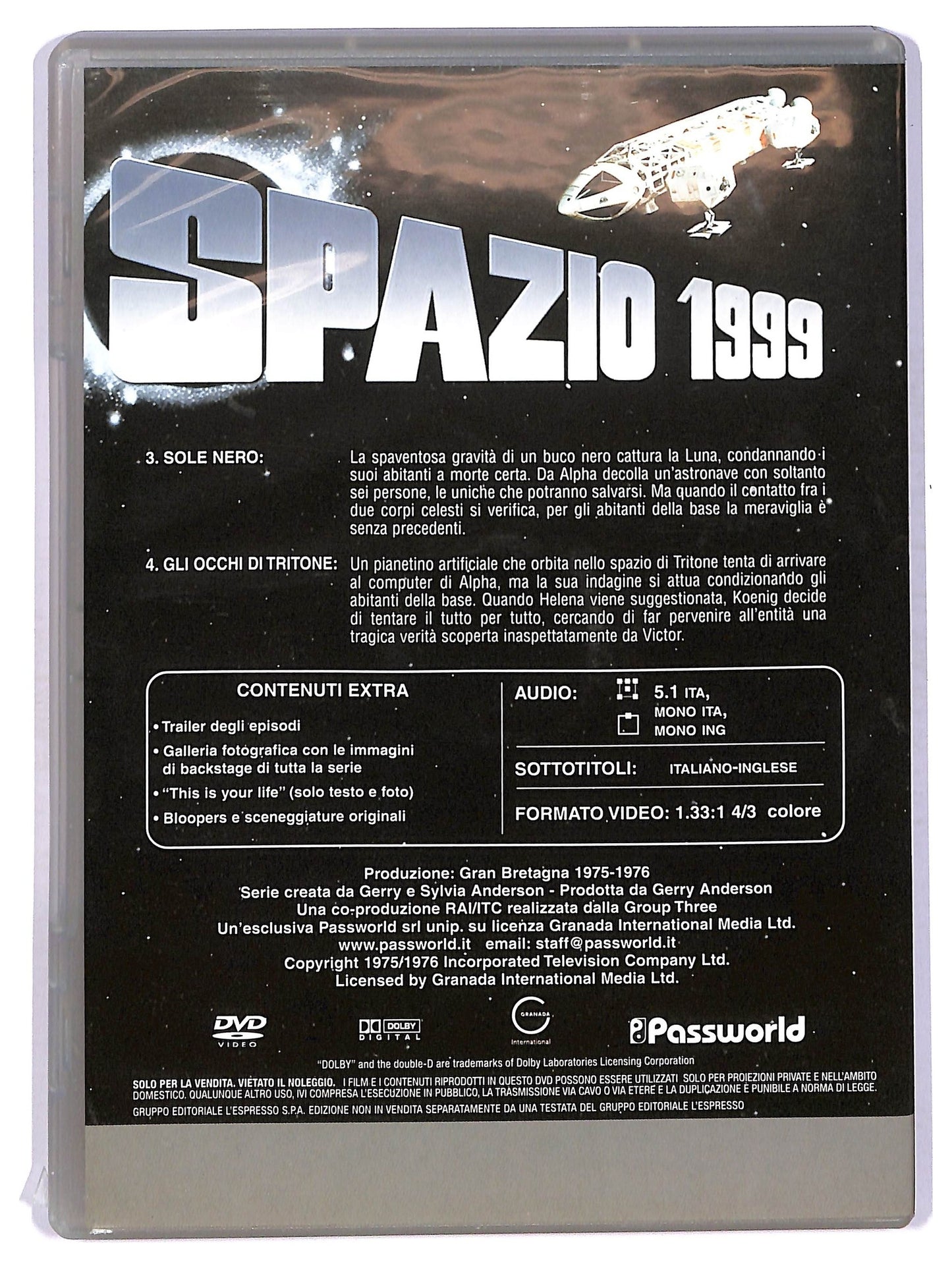 EBOND Spazio 1999 Volume 2 Episodi 3 - 4 EDITORIALE DVD D754927