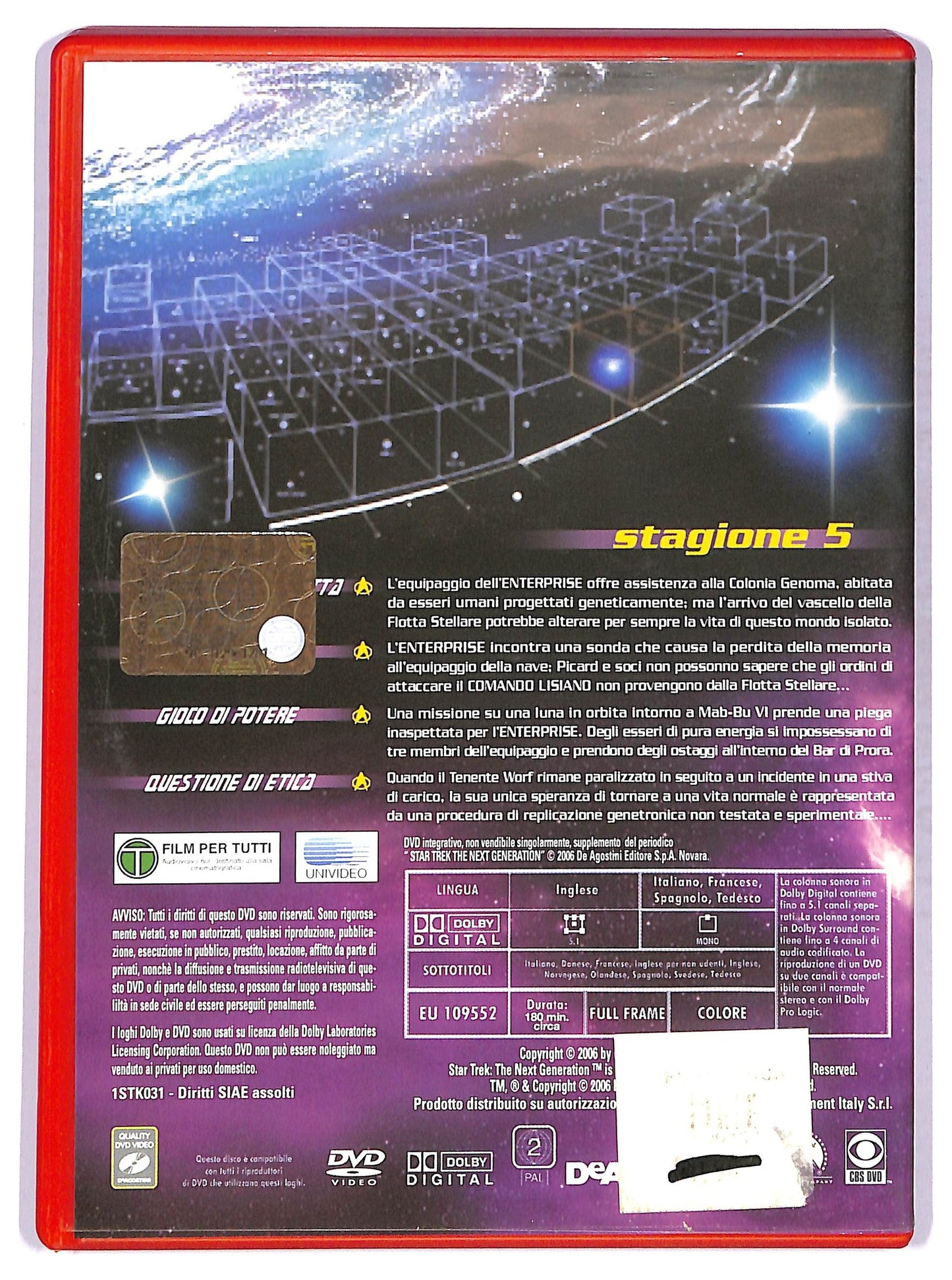 EBOND Star Trek The Next Generation Vol. 4 Stagione 5 EDITORIALE DVD D754946