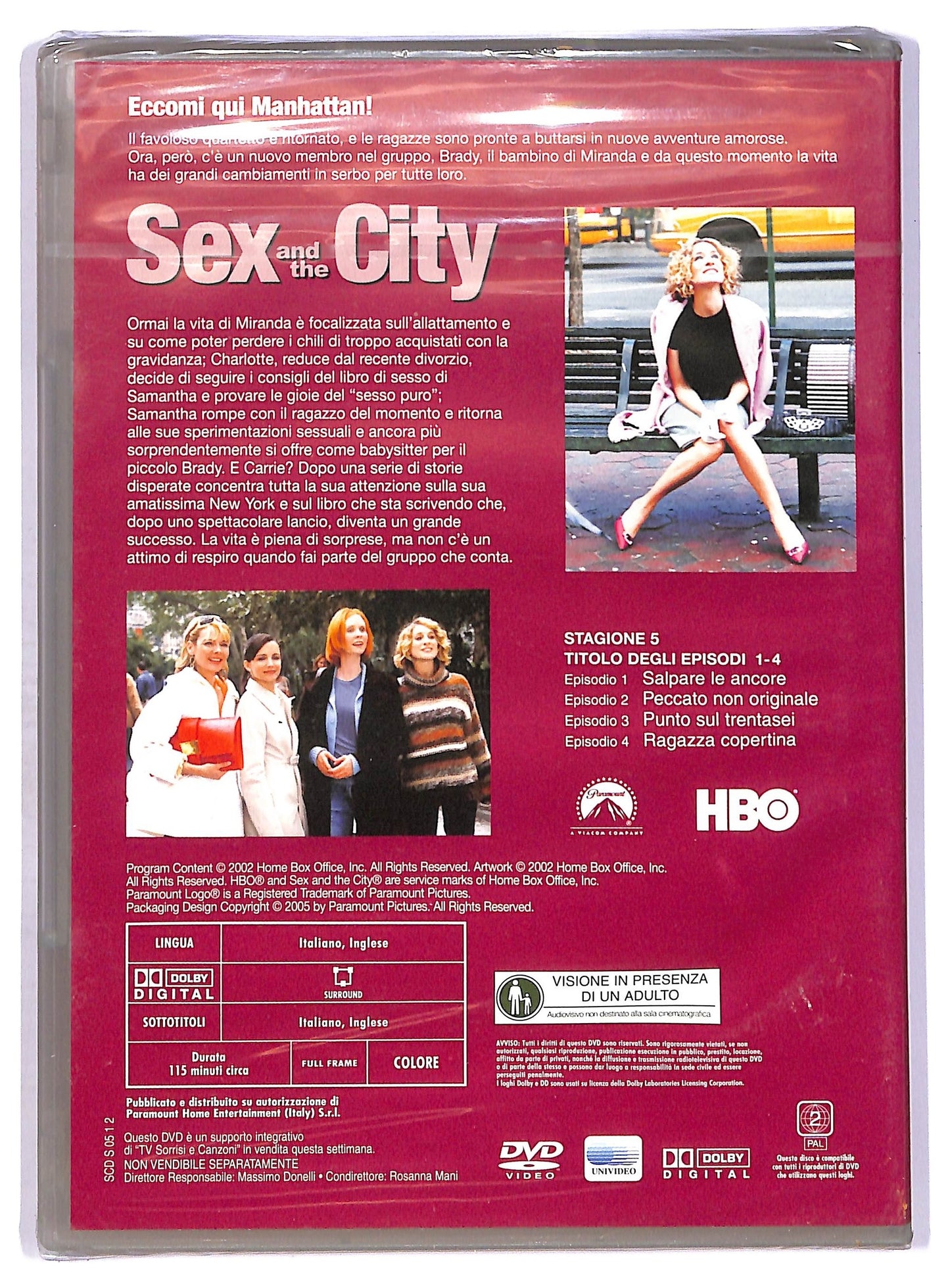 EBOND Sex And The City stagione 5 epis 1 - 4 EDITORIALE DVD D755026