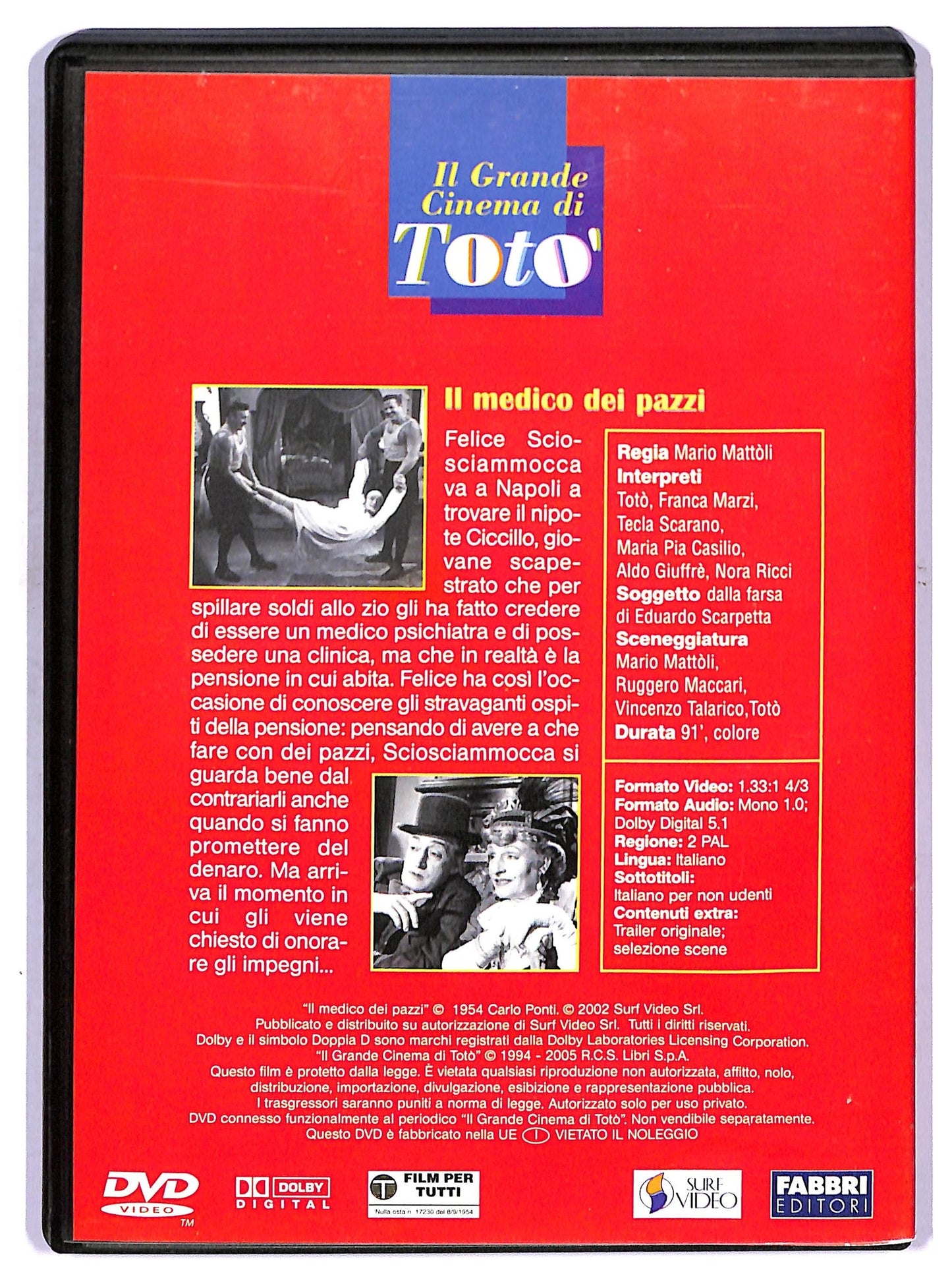 EBOND Il medico dei pazzi EDITORIALE DVD D755163