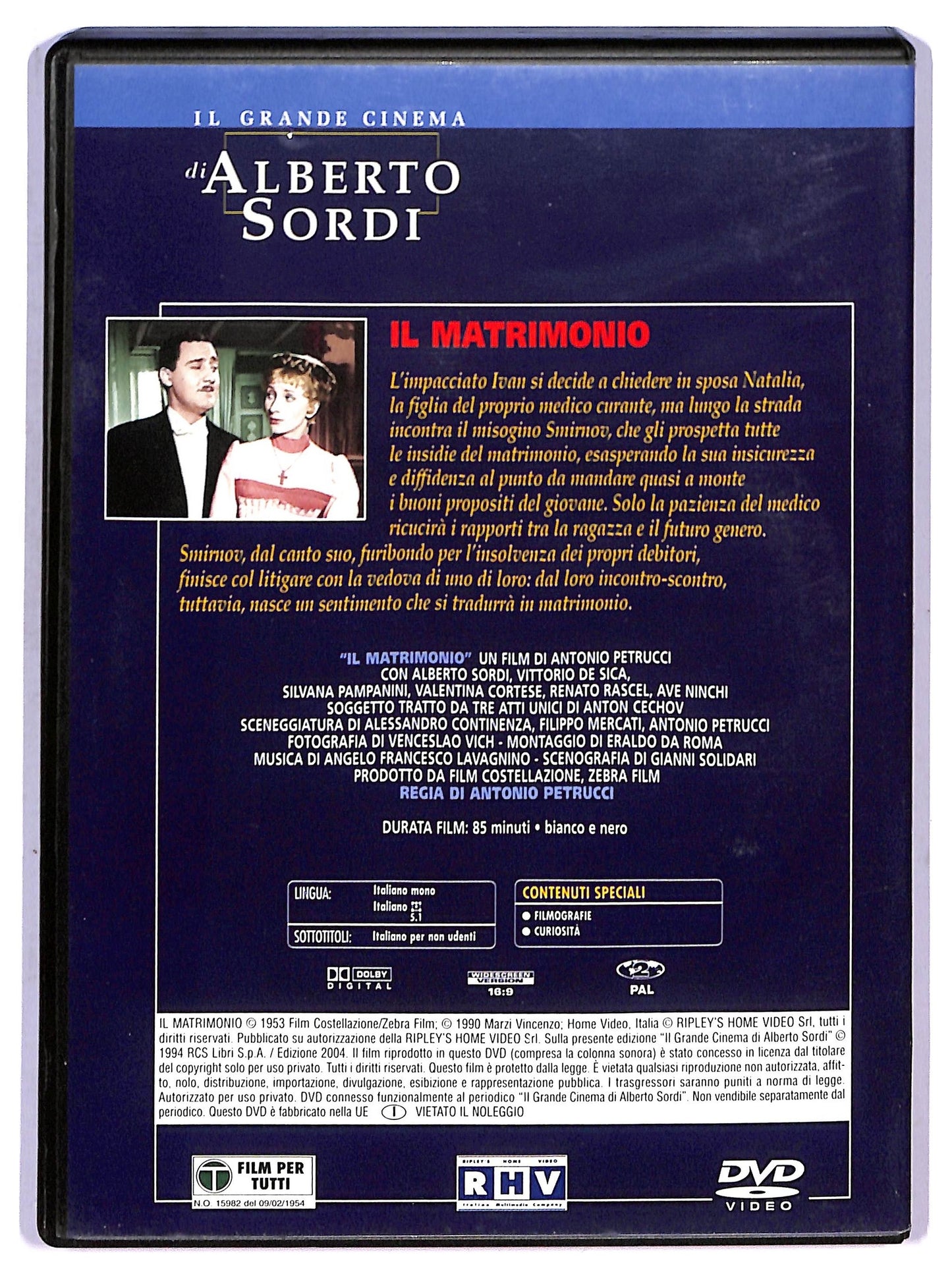 EBOND Alberto Sordi - Il matrimonio EDITORIALE DVD D755232