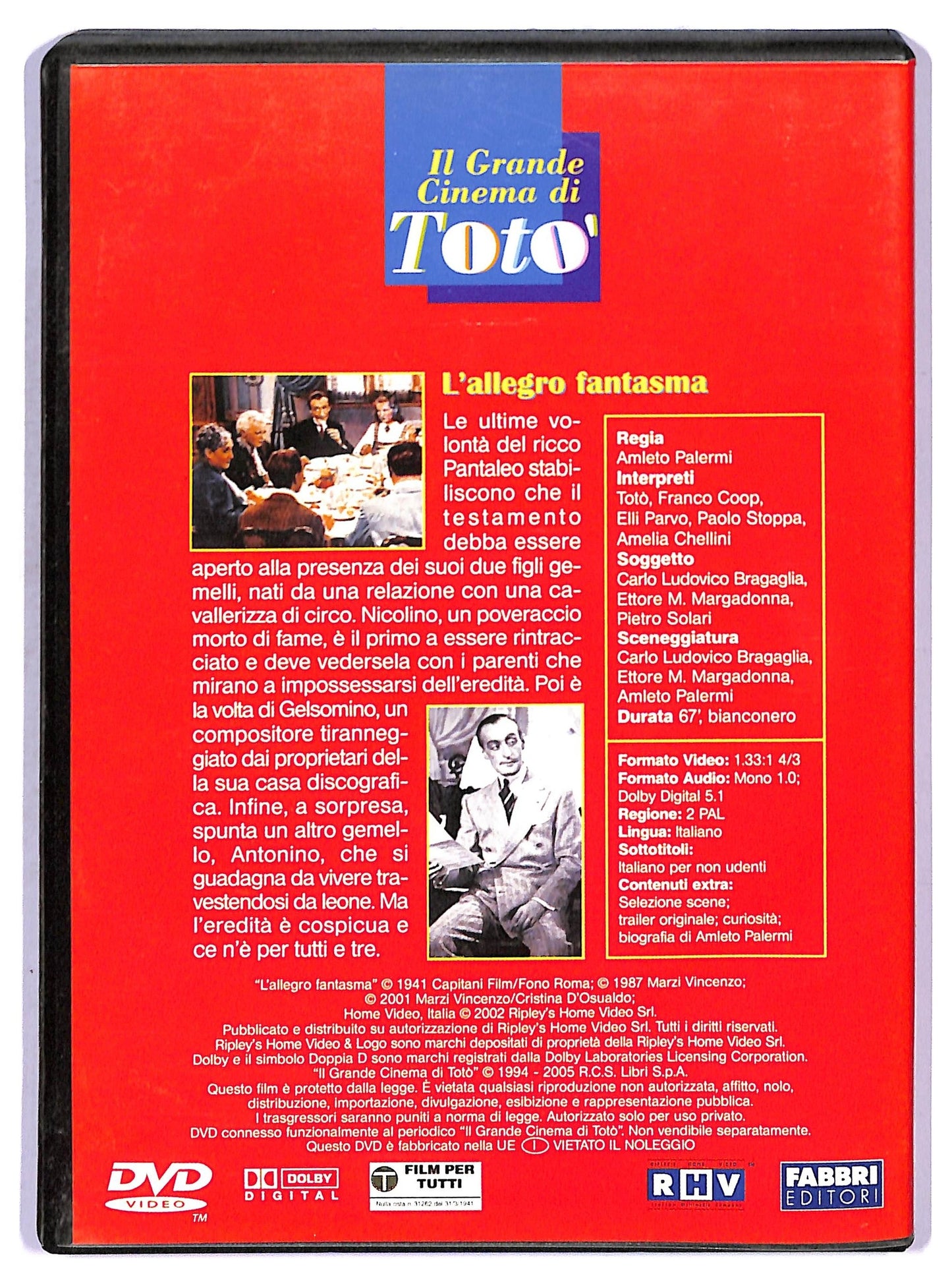 EBOND l'allegro fantasma EDITORIALE DVD D755250