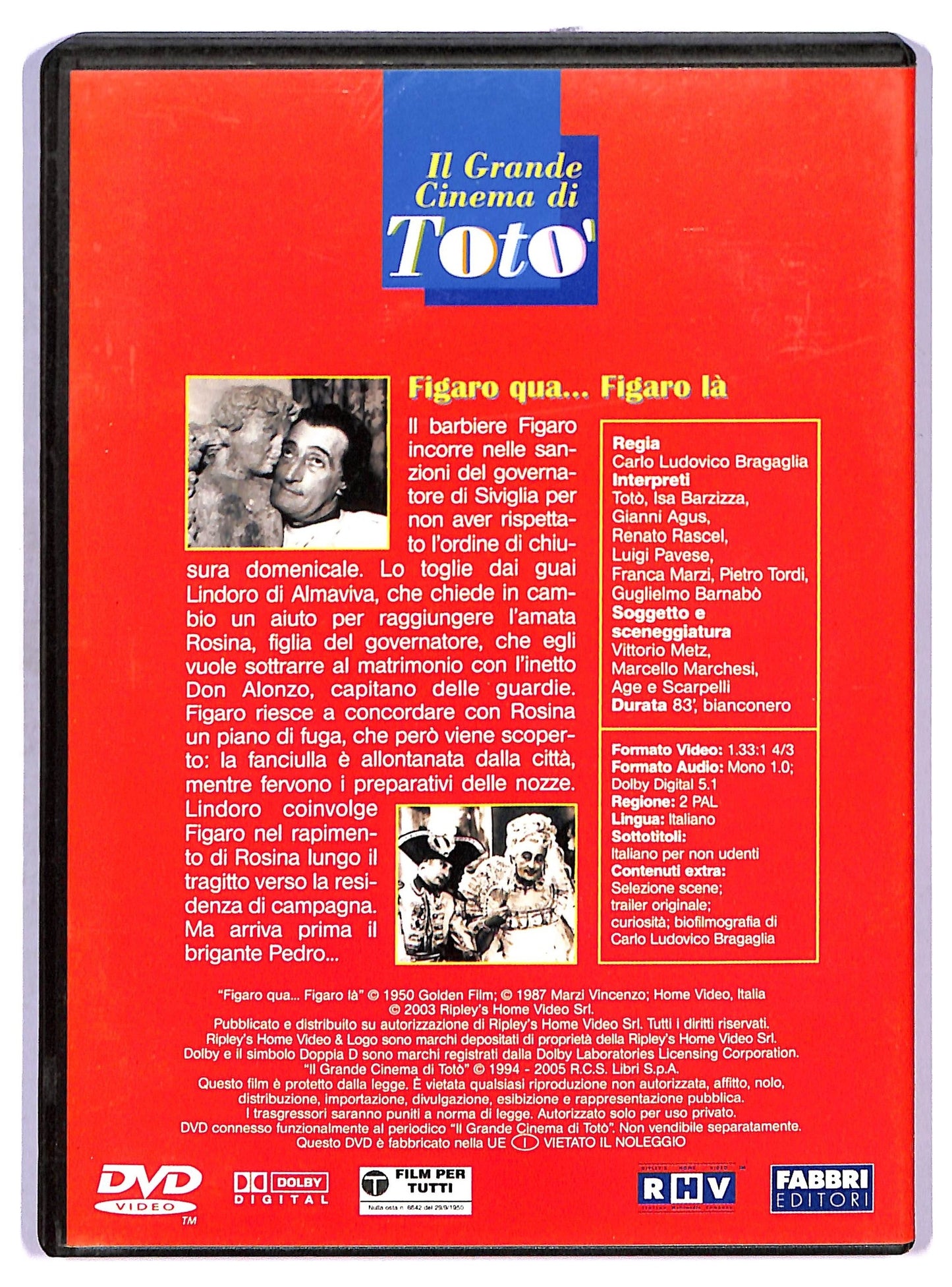 EBOND Il Grande Cinema Di Toto - Figaro Qua, Figaro La DVD Editoriale D755303
