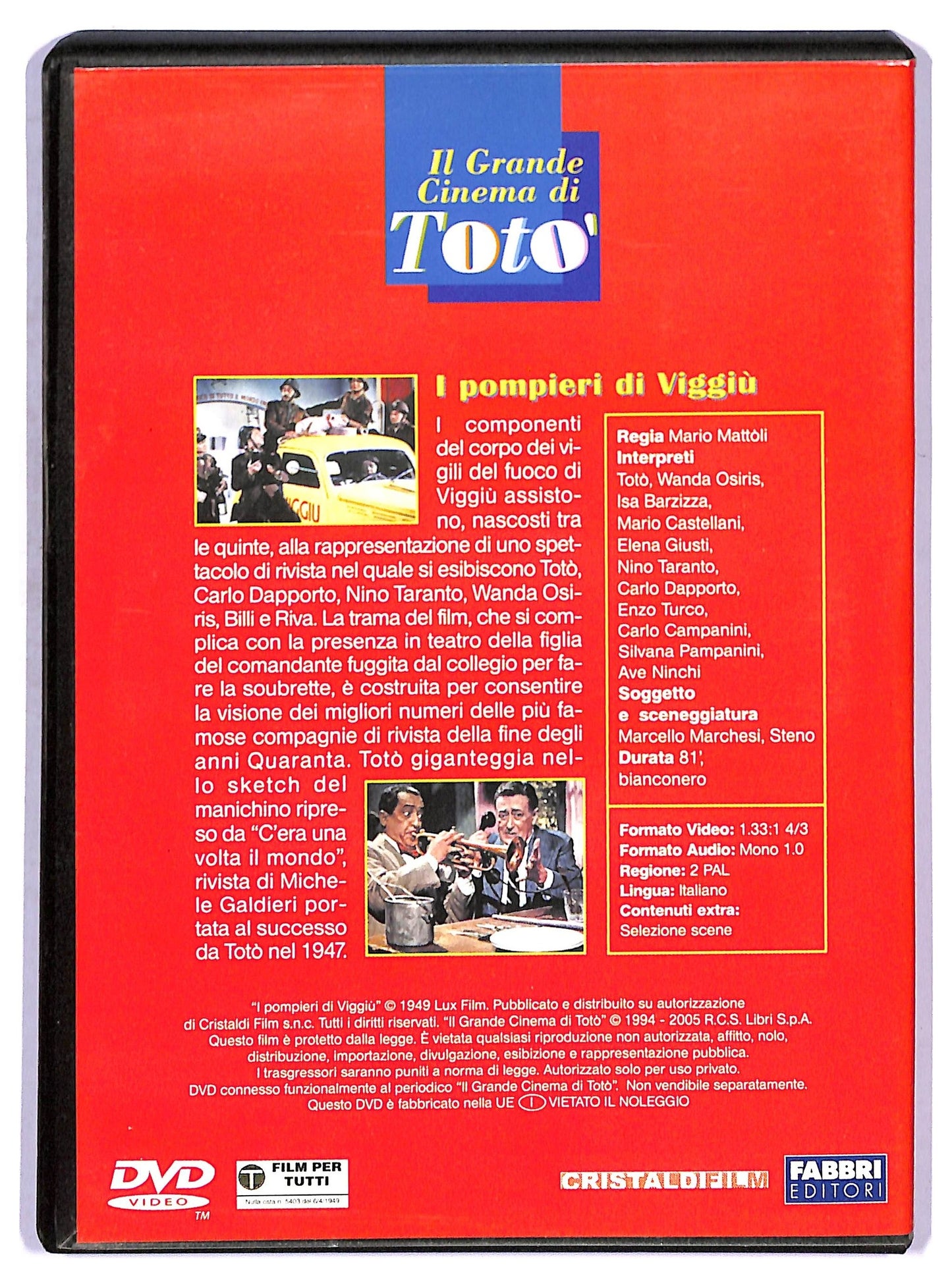 EBOND Il Grande Cinema di Toto I pompieri di Viggiu - EDITORIALE DVD D755306