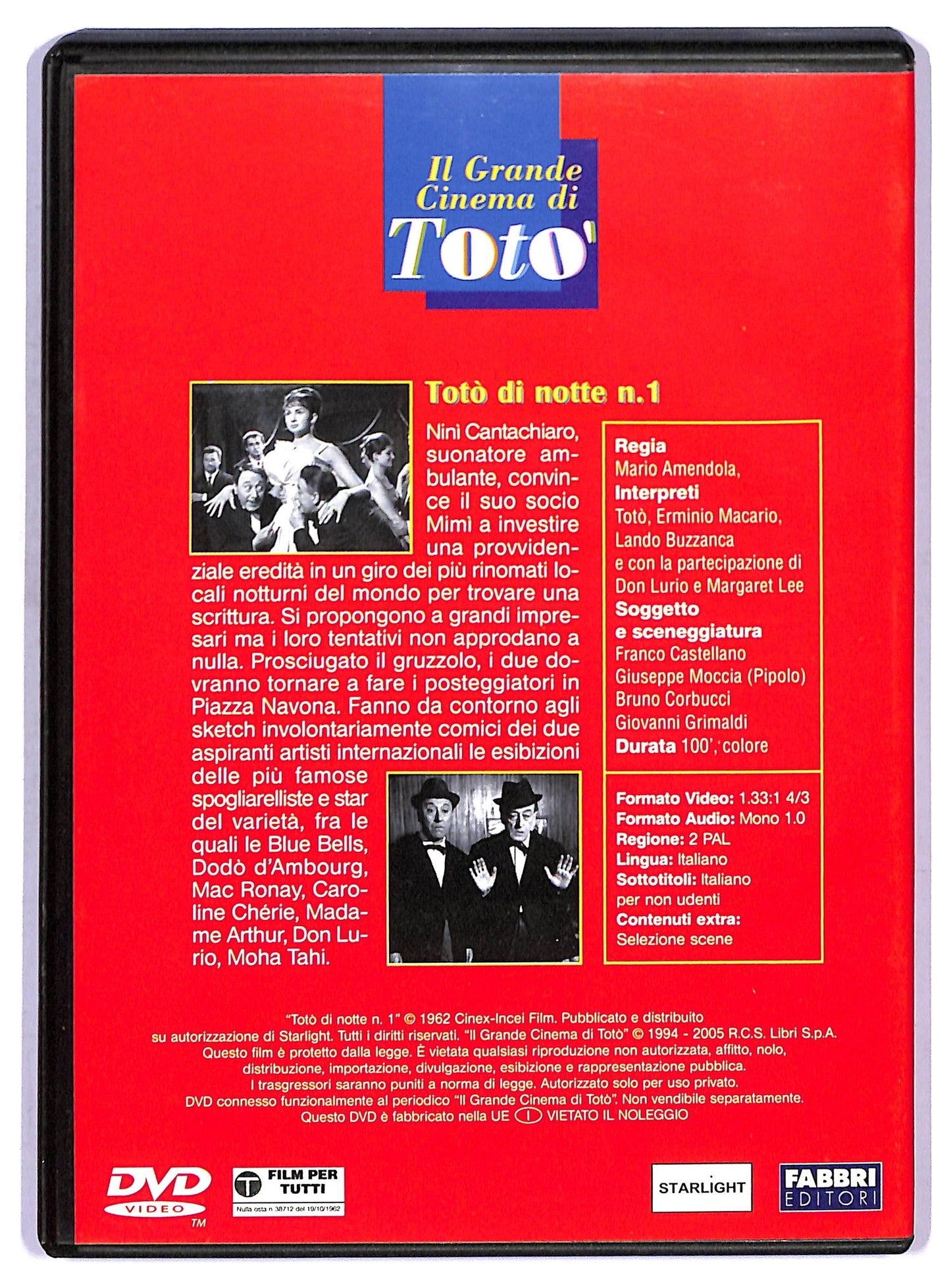 EBOND il grande cinema di Toto - Toto di notte n. 1 EDITORIALE DVD D755316