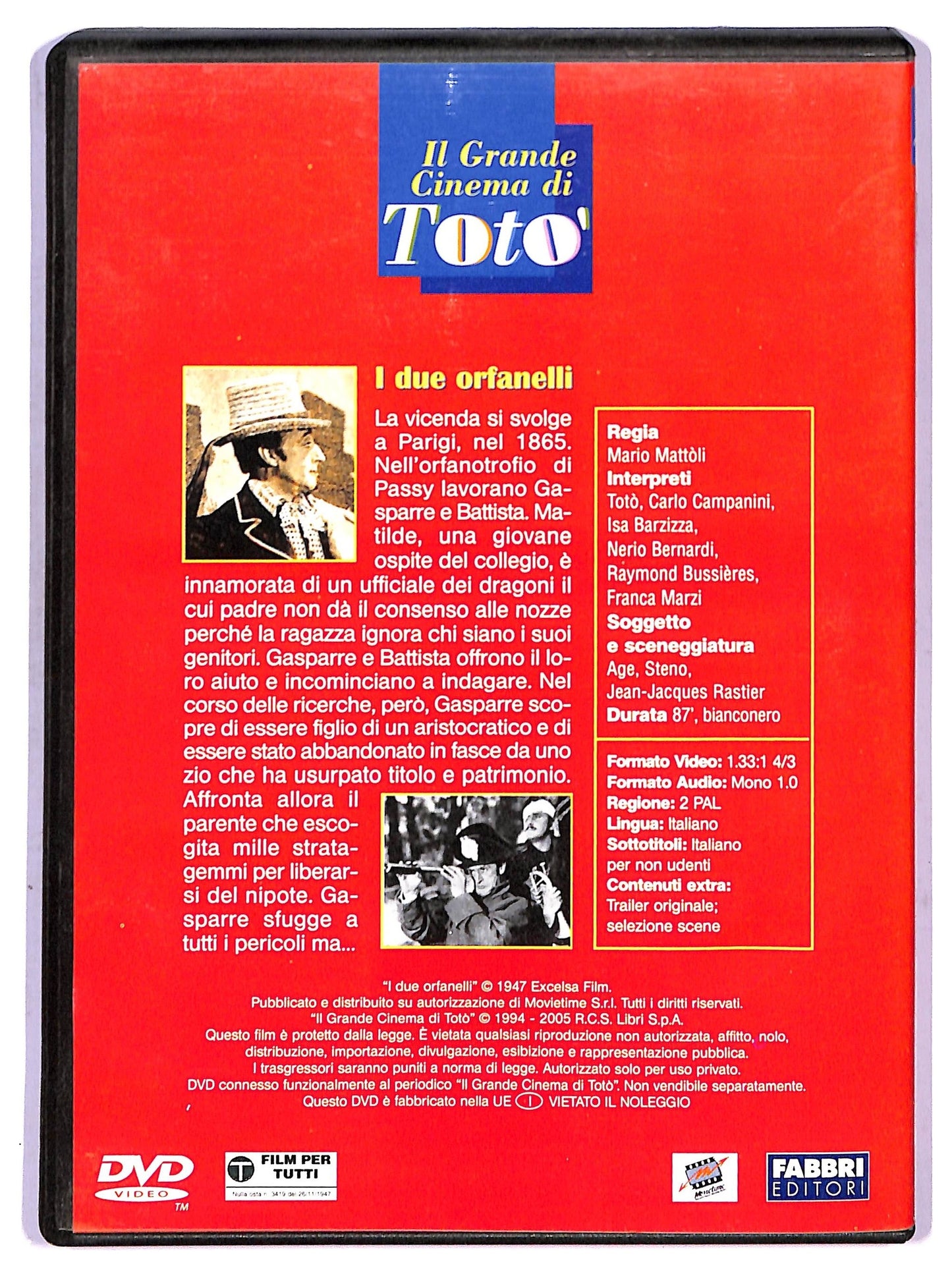 EBOND I due orfanelli - EDITORIALE DVD D755342