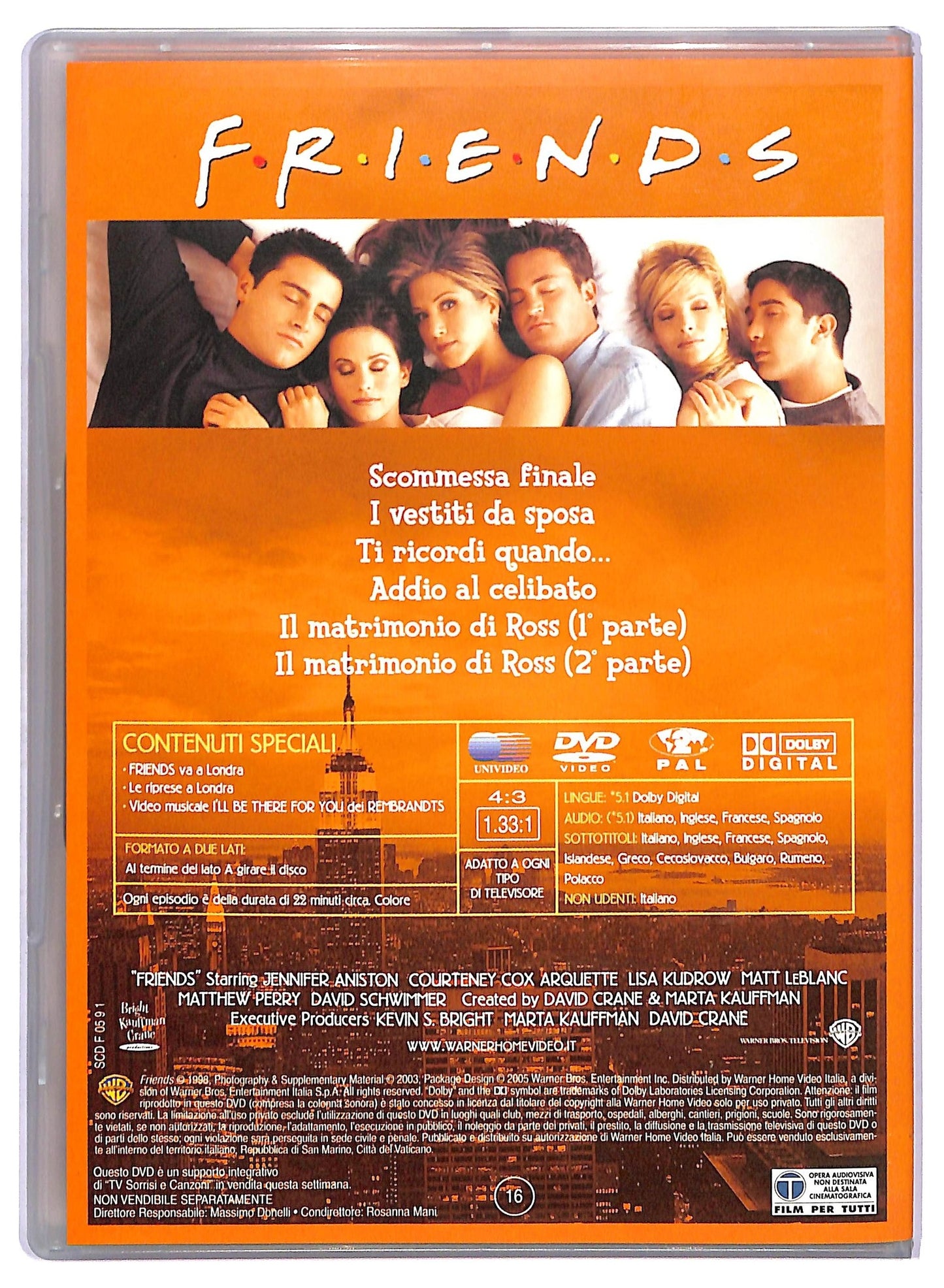EBOND Friends Stagione 4 Episodi 19 - 24 EDITORIALE DVD D755358