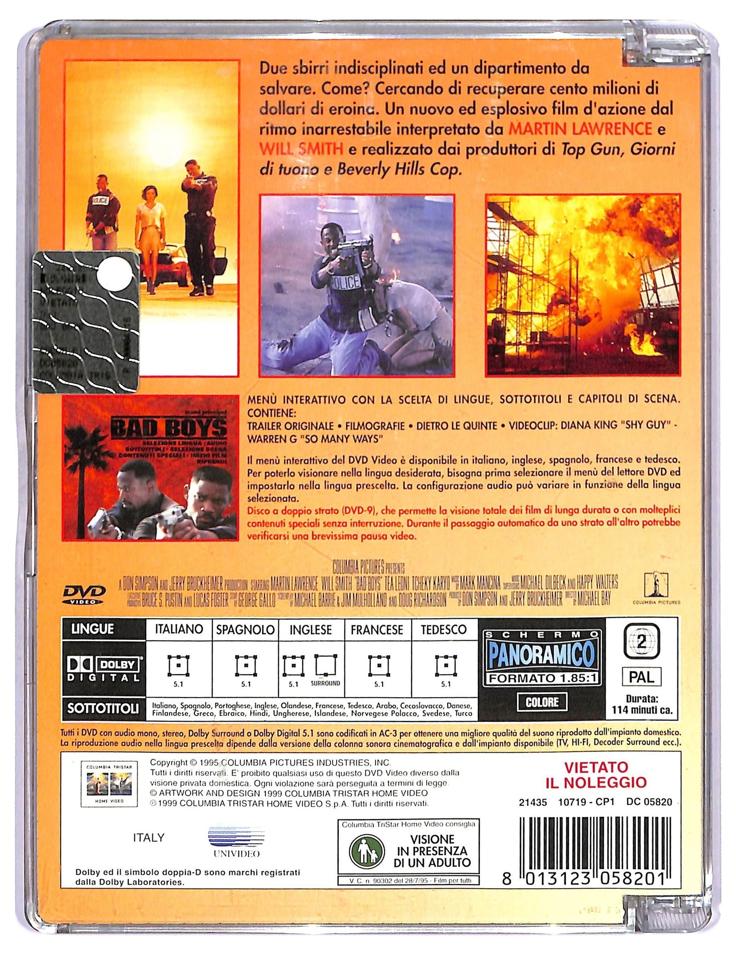 EBOND Bad Boys (1995) Con Martin Lawrence, Will Smith Sjb DVD D755561