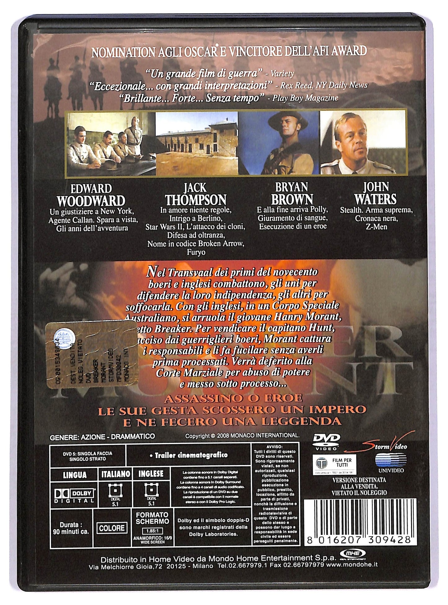 EBOND Breaker Morant - Esecuzione Di Un Eroe DVD D755744