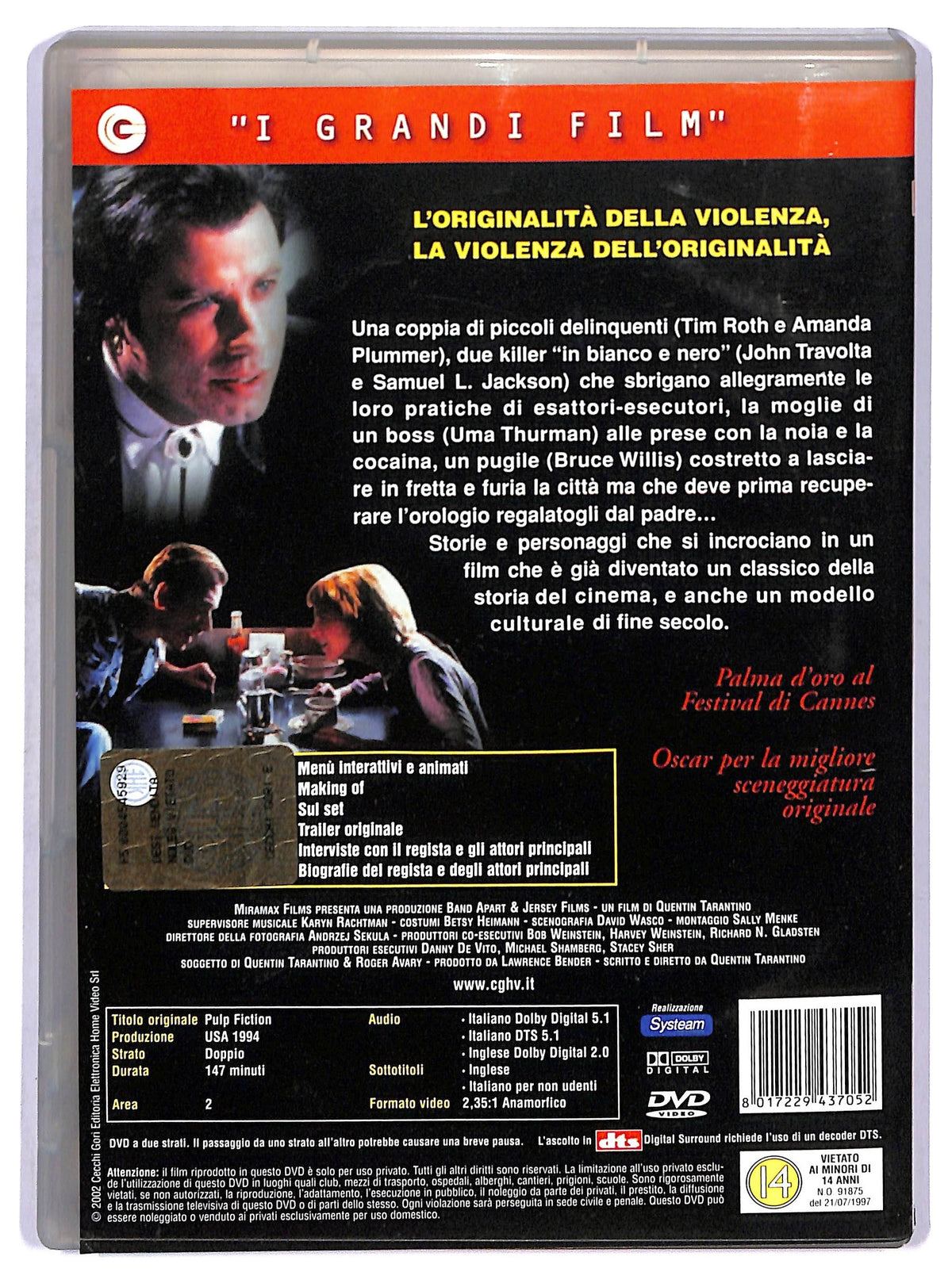 EBOND Pulp Fiction Di Quentin Tarantino DVD D756104