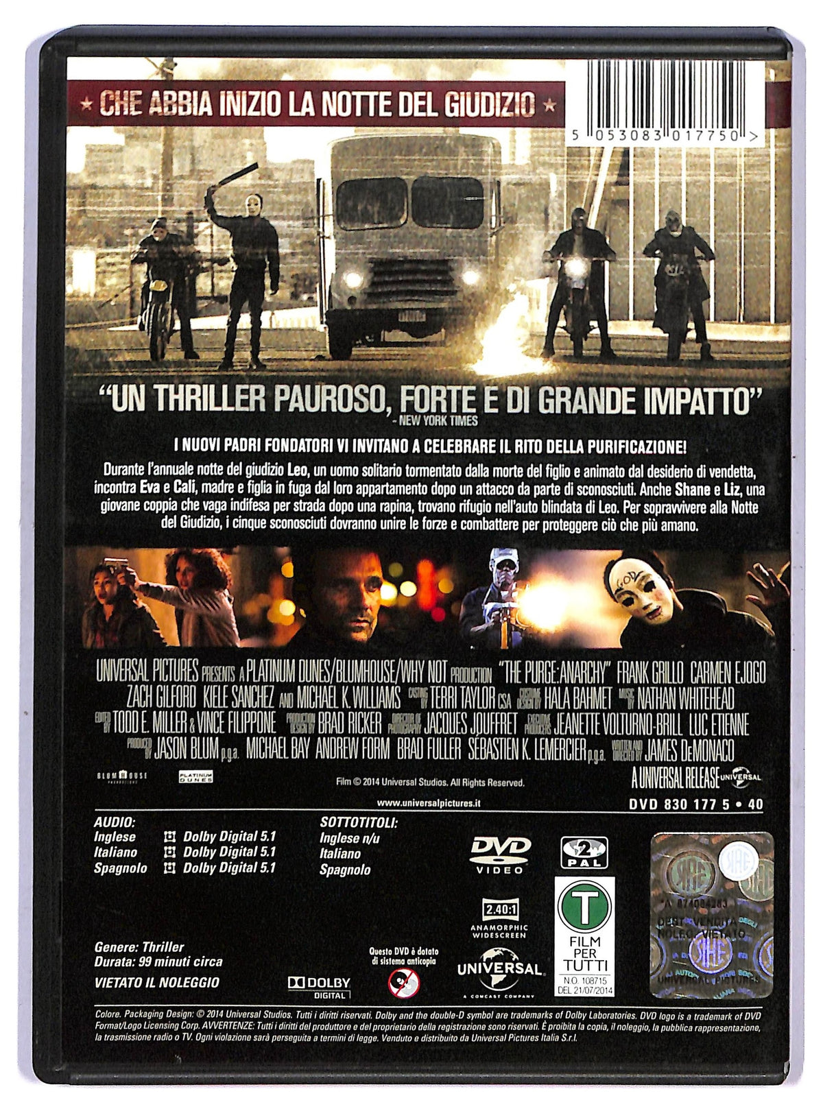 EBOND anarchia - la notte del giudizio DVD D756135