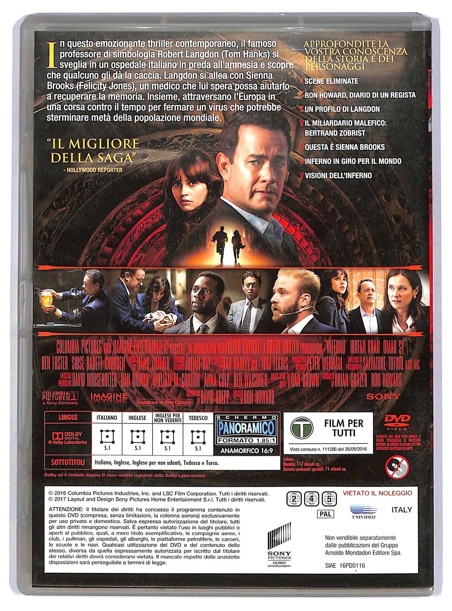 EBOND Inferno di Ron Howard EDITORIALE DVD D756221