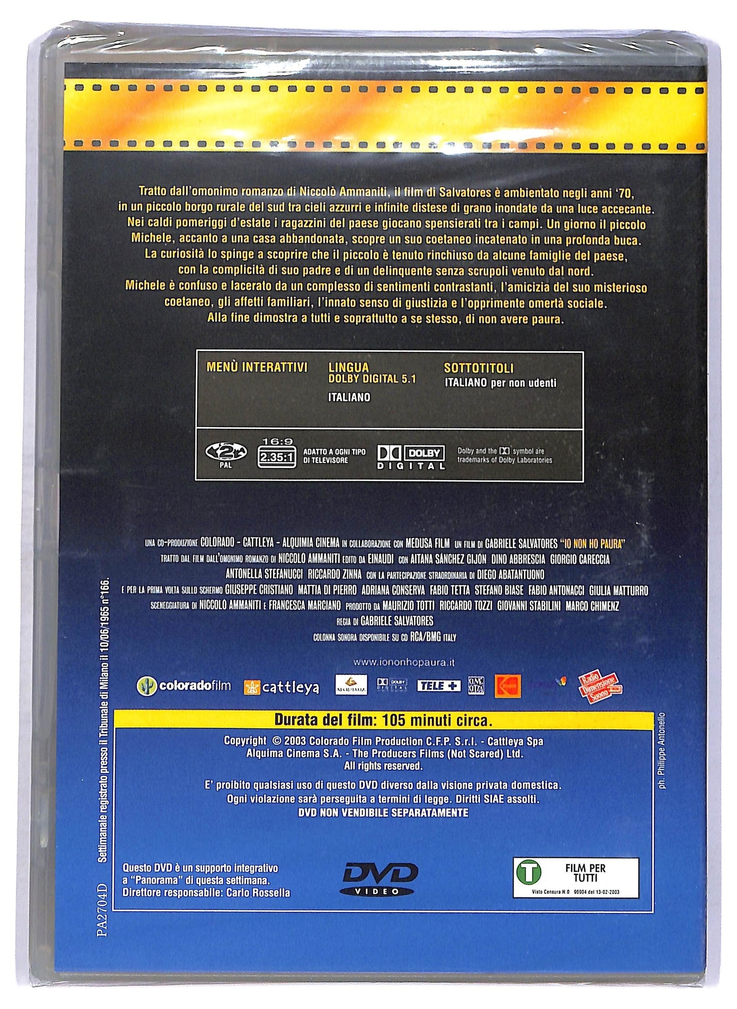 EBOND Io non ho paura EDITORIALE DVD D756738