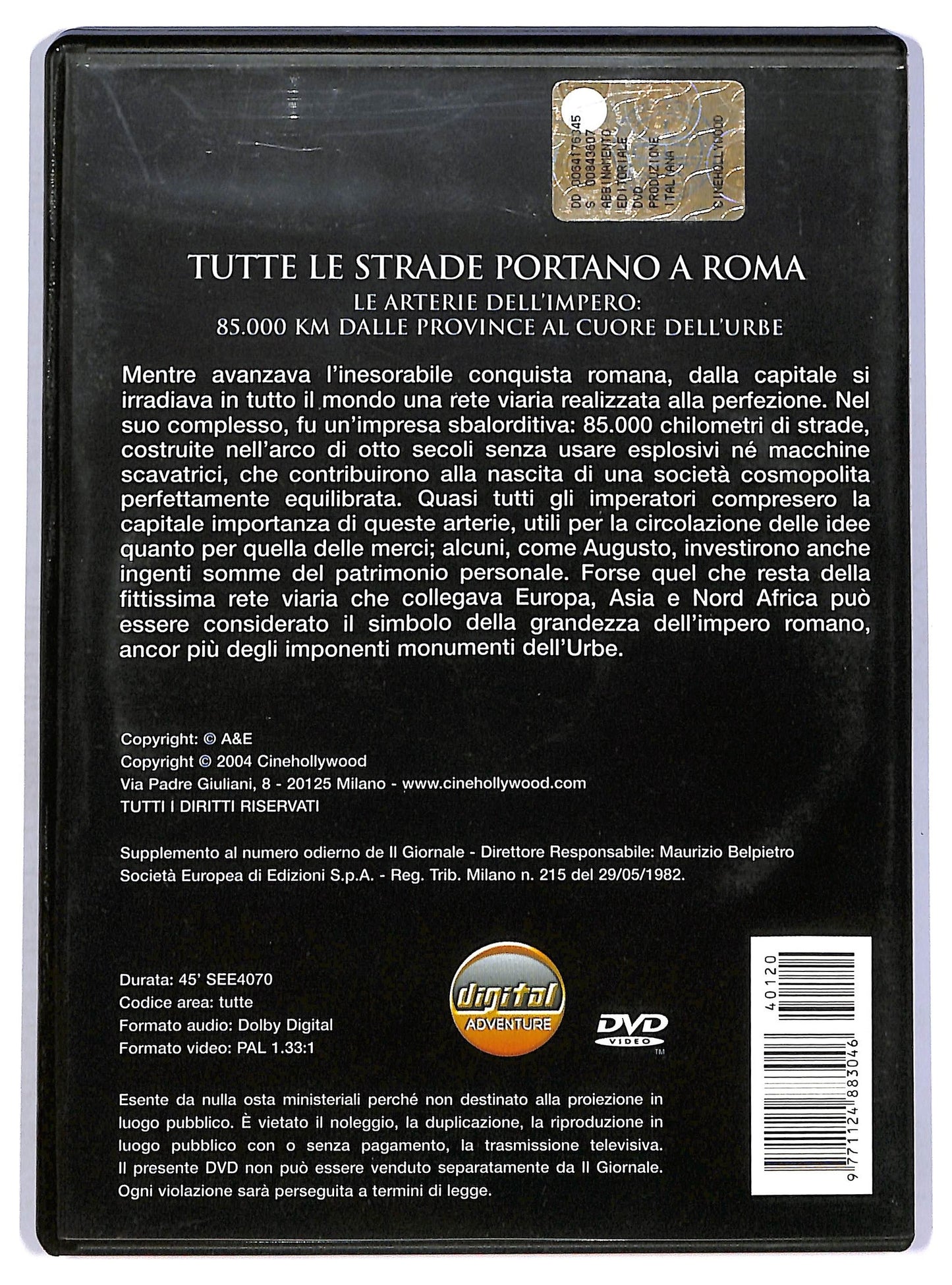 EBOND Tutte le strade portano a Roma - le arterie dell'impero EDITORIALE DVD D756763