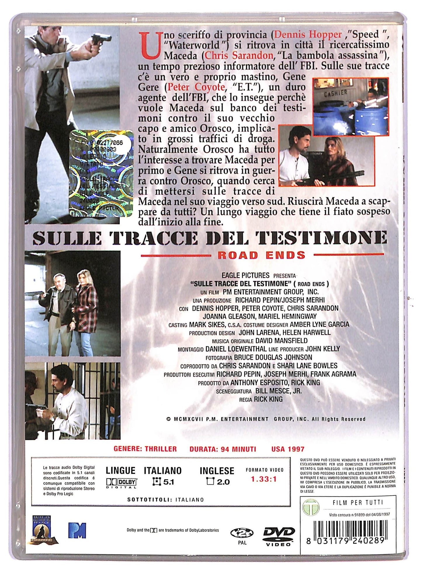 EBOND Sulle tracce del testimone Slimcase DVD D756909