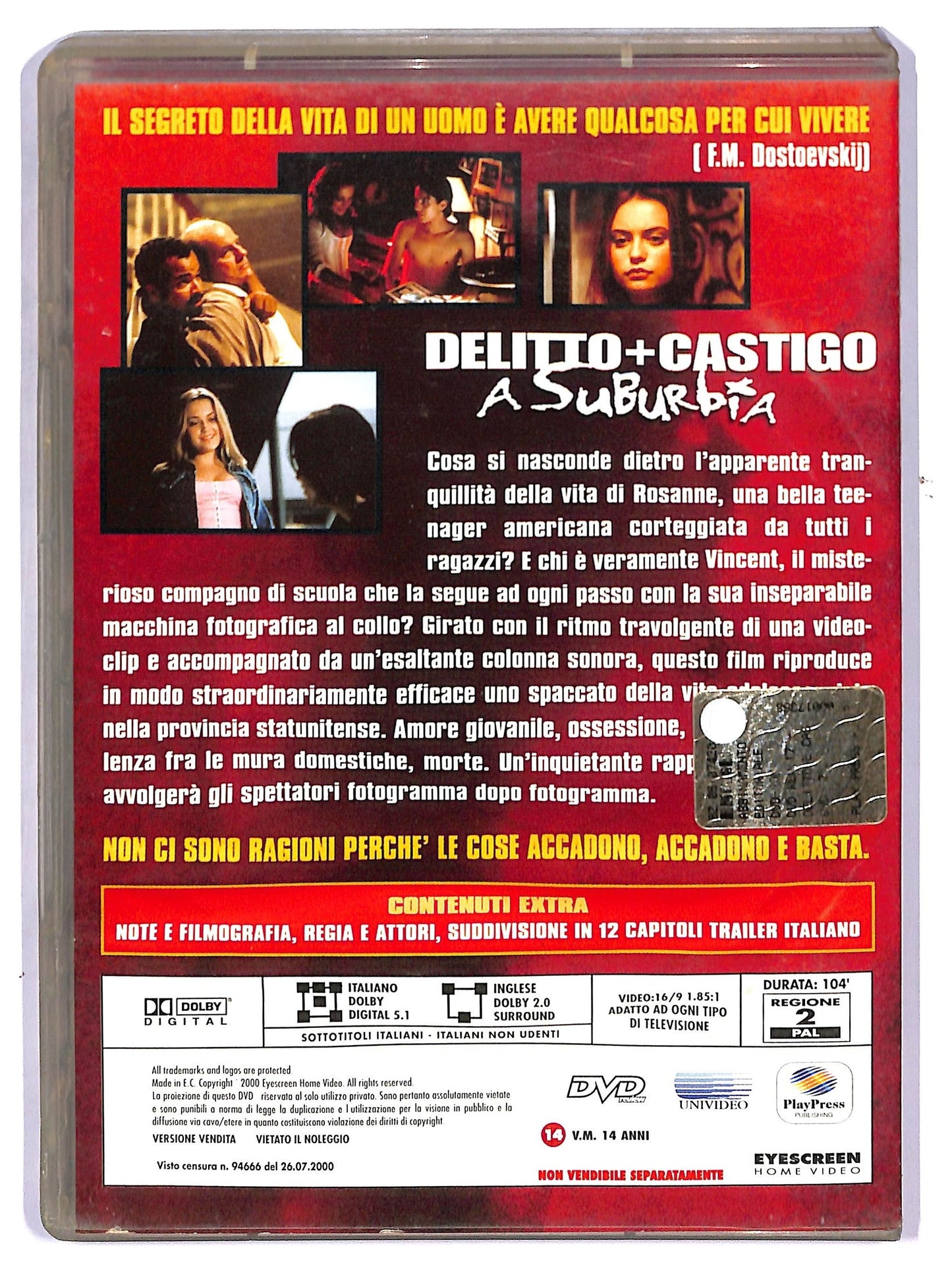 EBOND Delitto + Castigo a Suburbia DVD Editoriale D757011