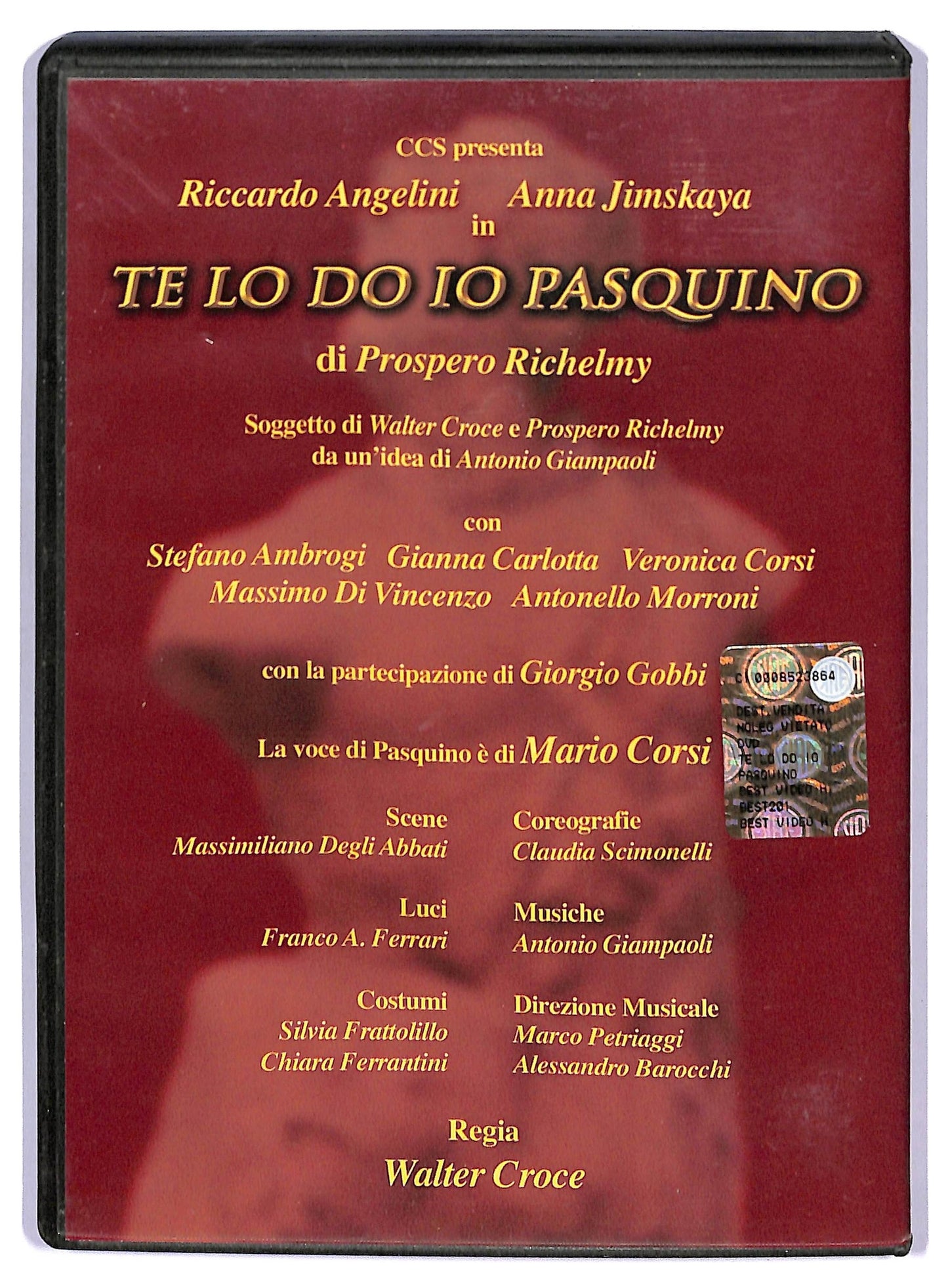 EBOND Te lo do io Pasquino EDITORIALE DVD D757033
