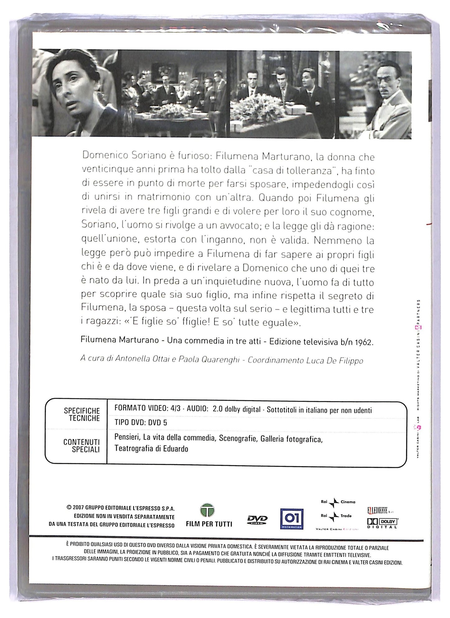 EBOND Filumena Marturano EDITORIALE DVD D757041