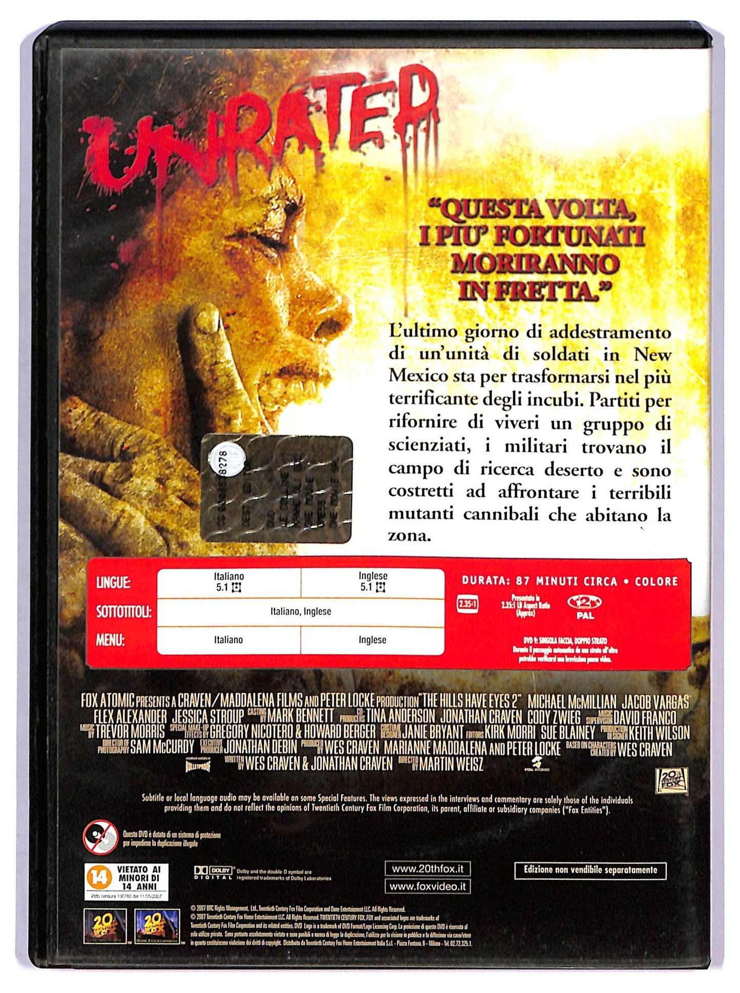 EBOND Le colline hanno gli occhi 2 - Unrated EDITORIALE DVD D757061