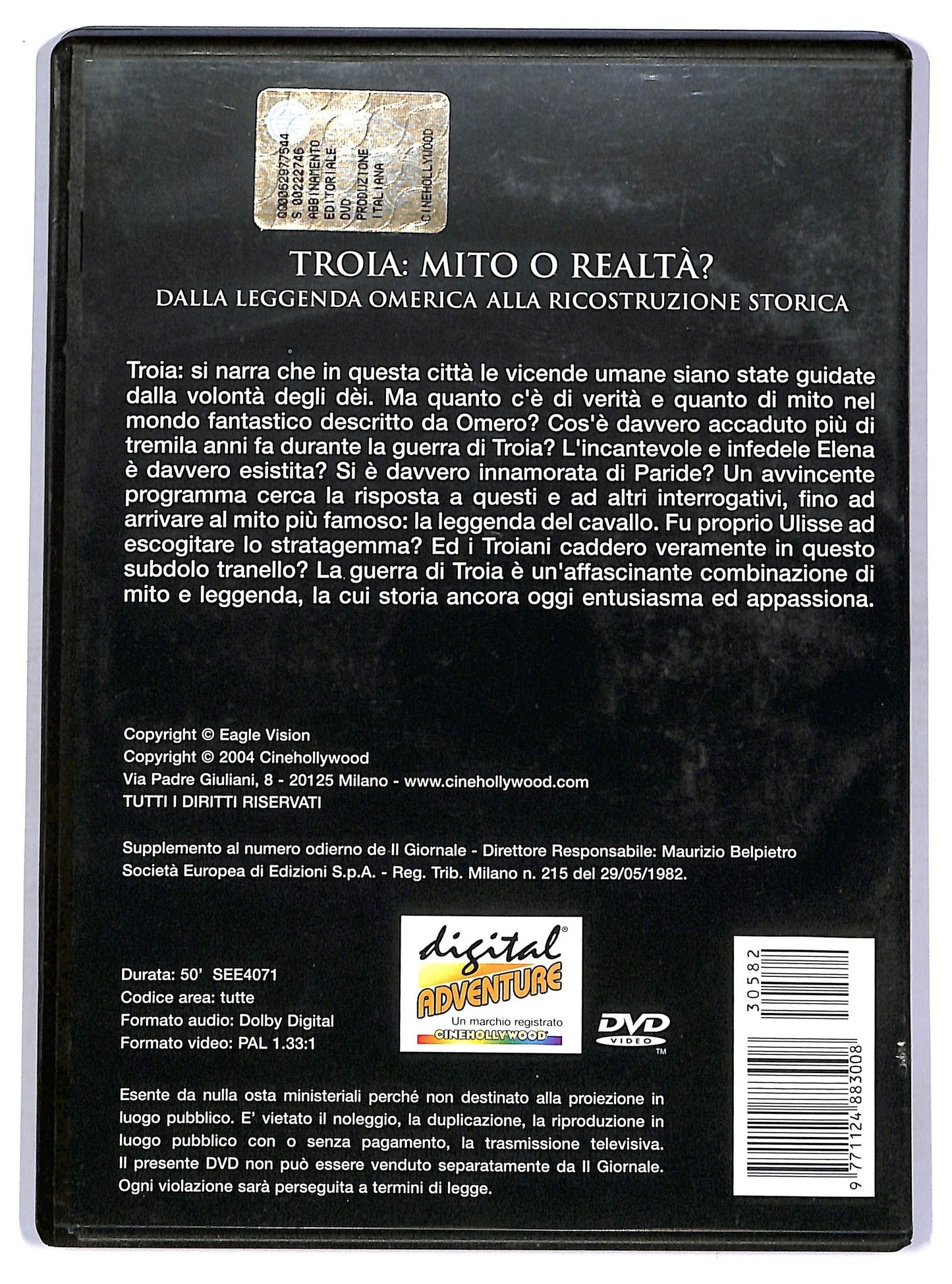 EBOND Troia: Mito o realta? EDITORIALE DVD D757624