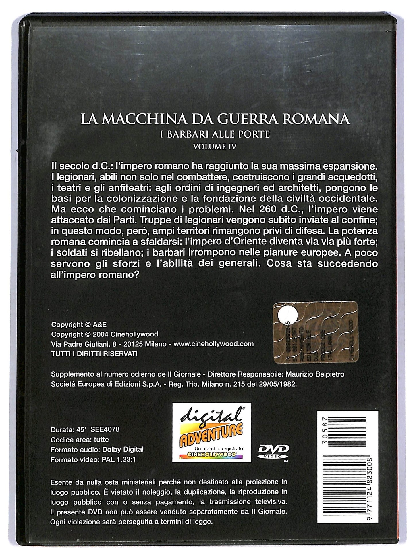 EBOND La macchina da guerra romana - Volume 4 EDITORIALE DVD D757629