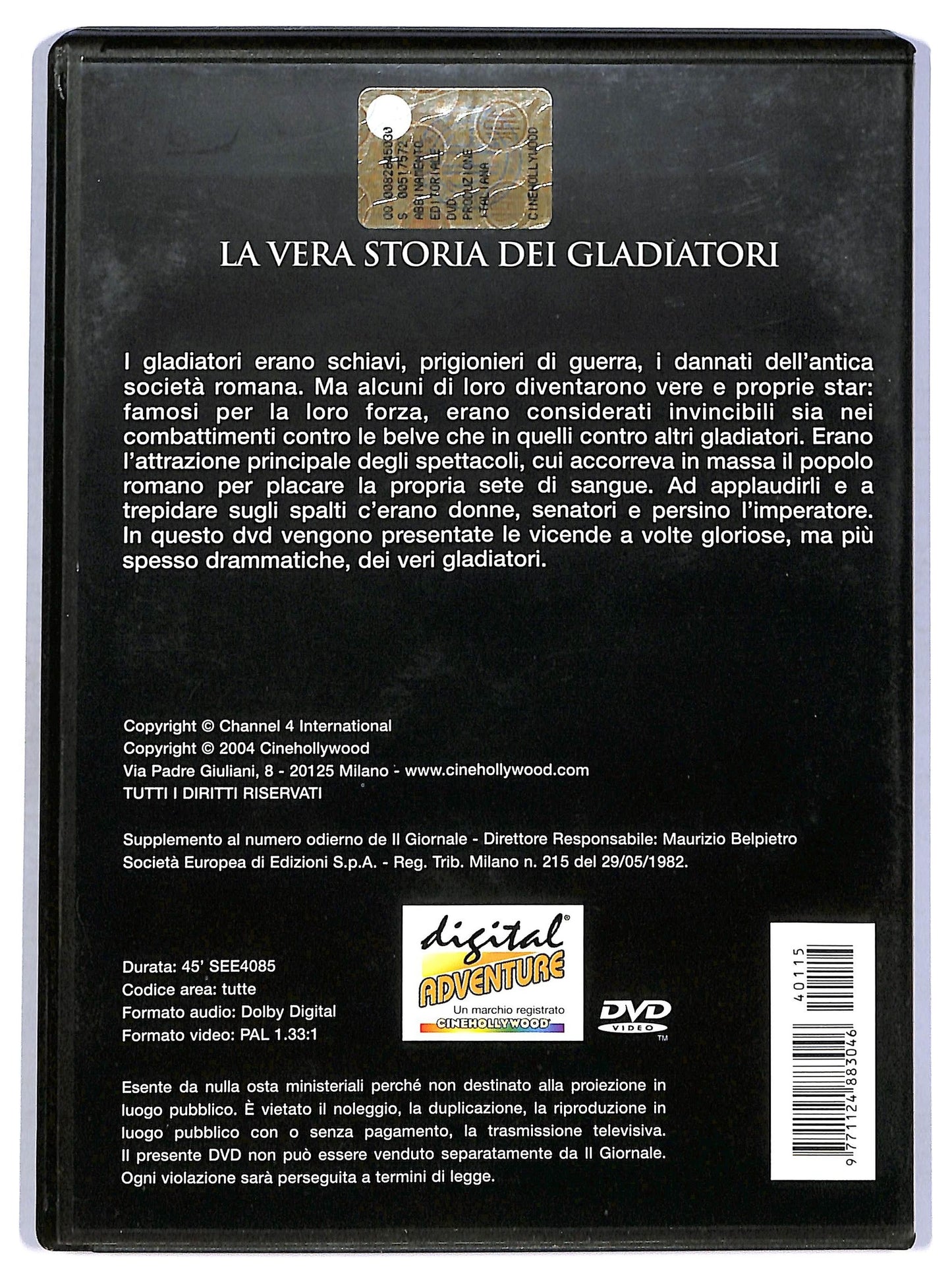 EBOND La vera stroia dei gladiatori EDITORIALE DVD D757633