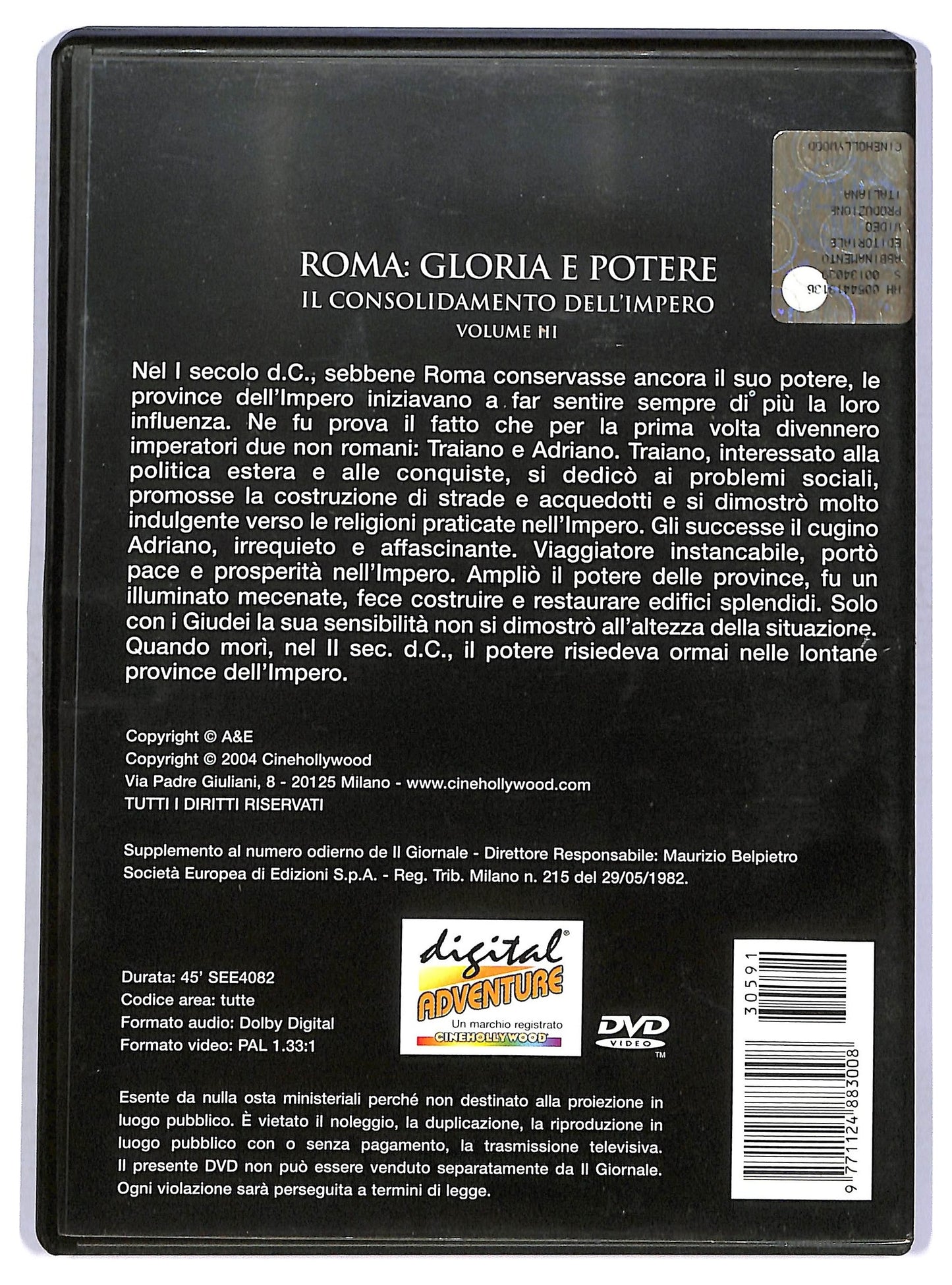 EBOND Roma gloria e potere il consolidamento dell'impero vol 3 EDITORIALE DVD D757636