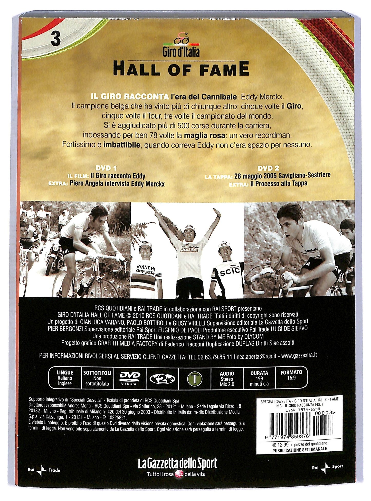 EBOND Hall of fame - il giro racconta Eddy EDITORIALE DVD D757664