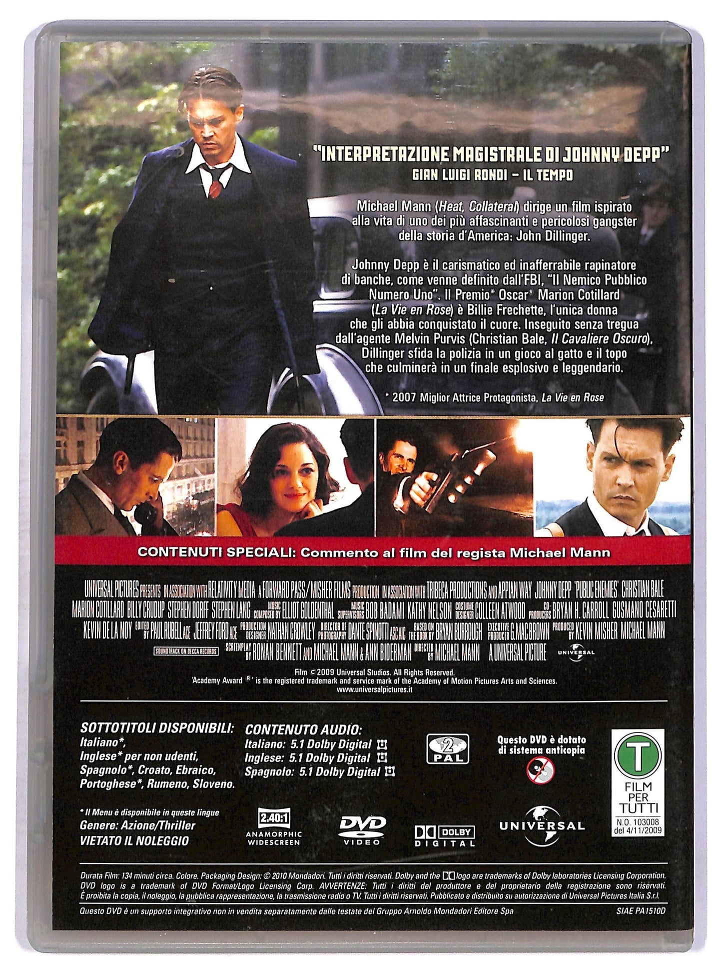 EBOND Nemico pubblico - Public Enemies EDITORIALE DVD D757929