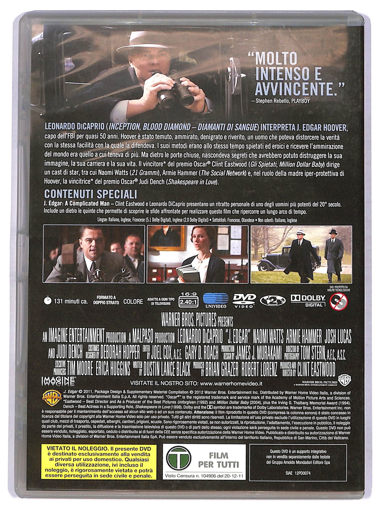 EBOND J. Edgar EDITORIALE DVD D758019