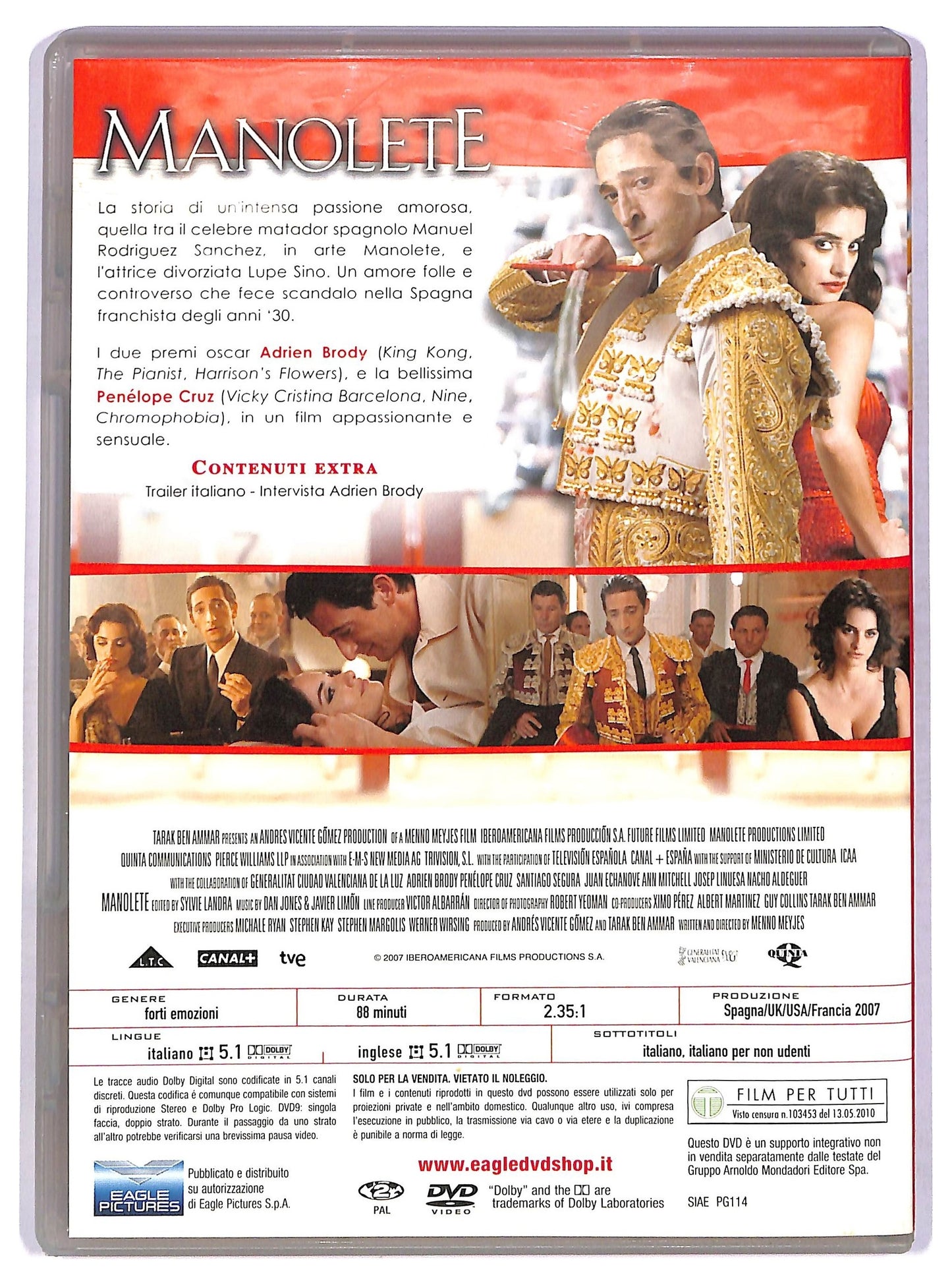EBOND Manolete EDITORIALE DVD D758032