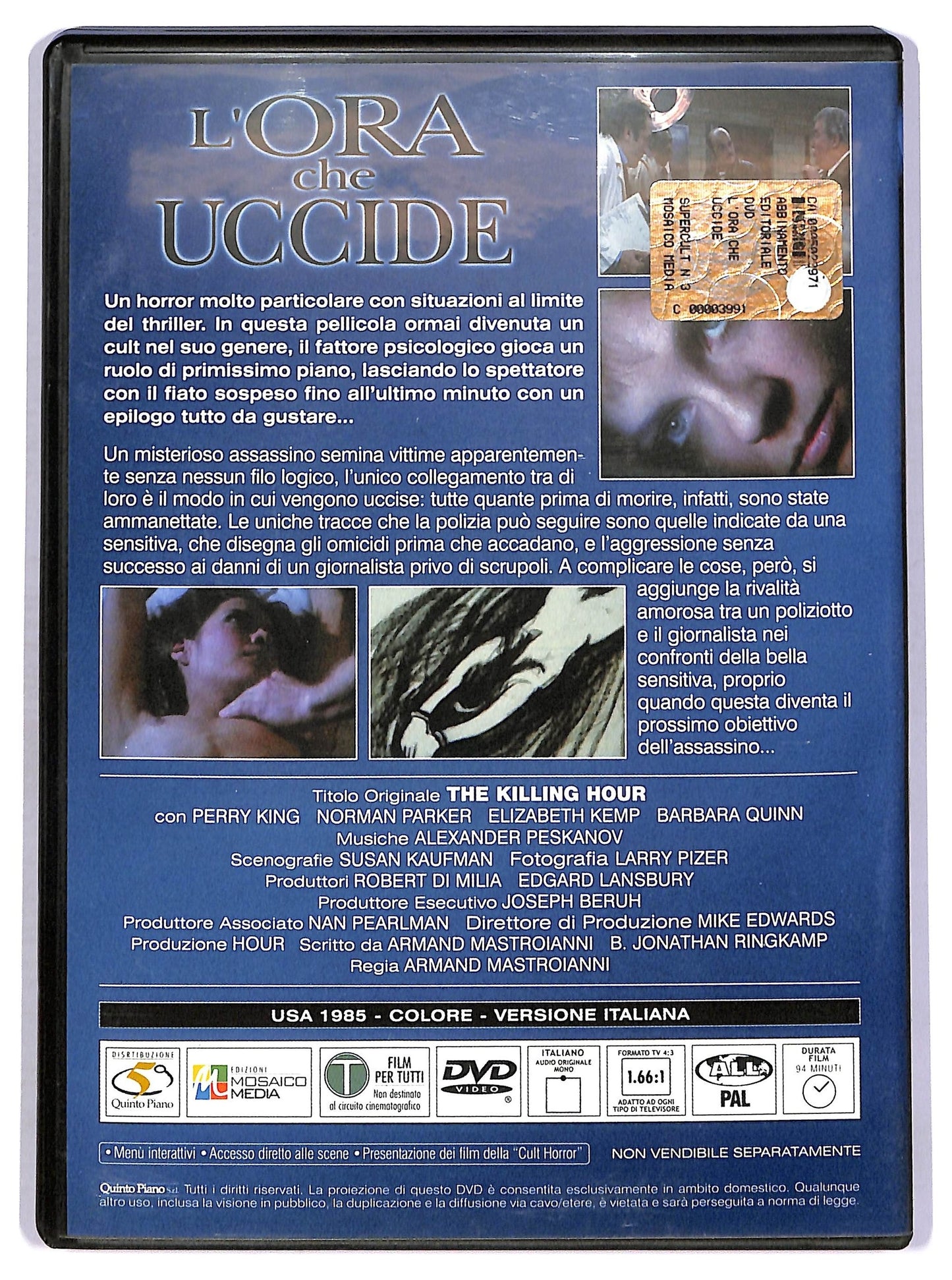 EBOND L' Ora Che Uccide DVD Editoriale D758061