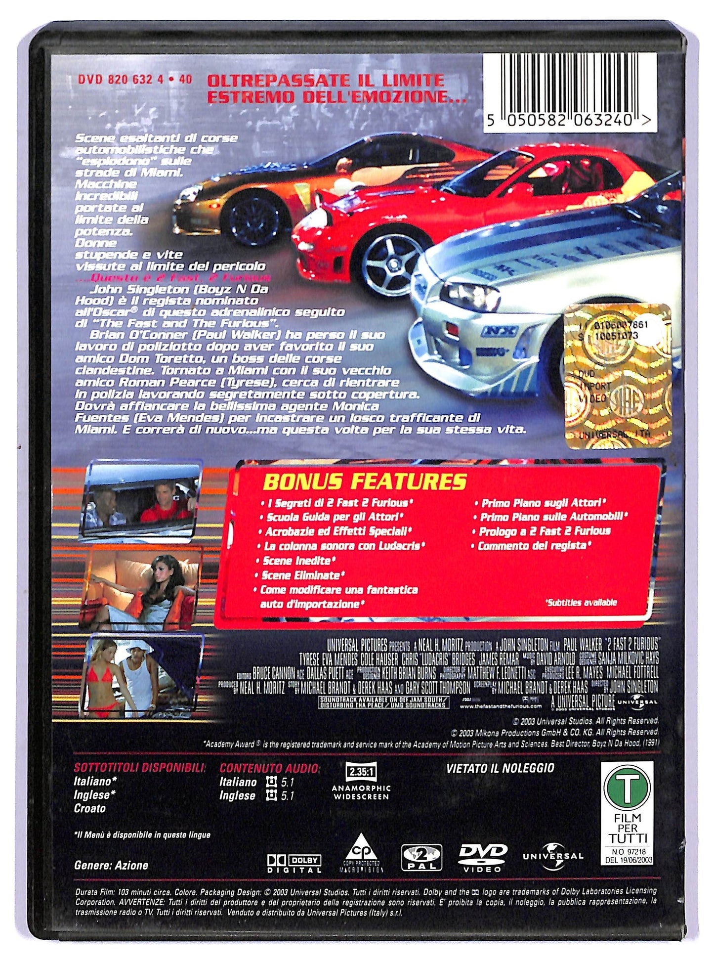 EBOND 2 Fast 2 Furious DVD D758543