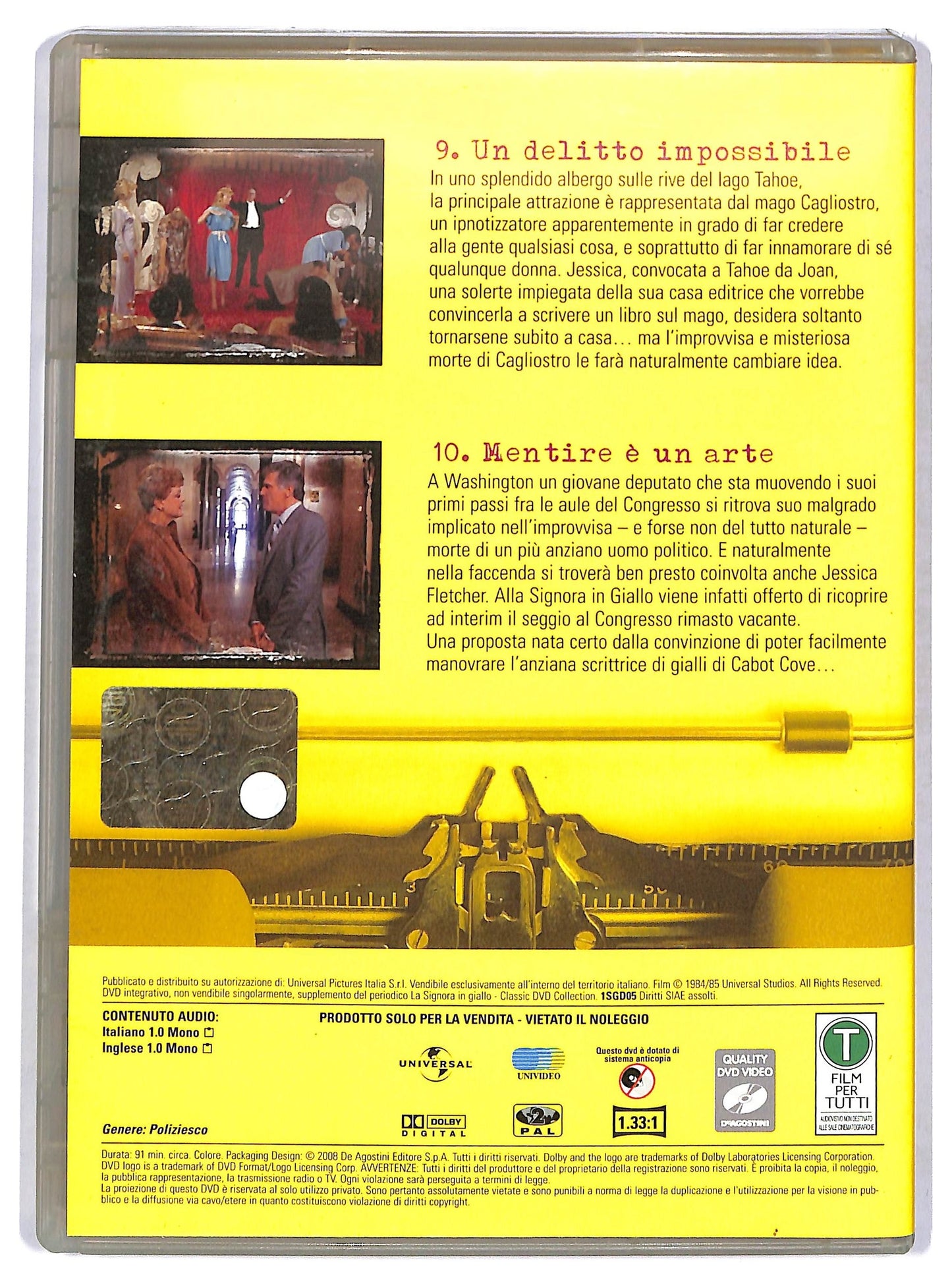 EBOND La signora in giallo stagione 1 episodi 9 - 10 EDITORIALE DVD D758622