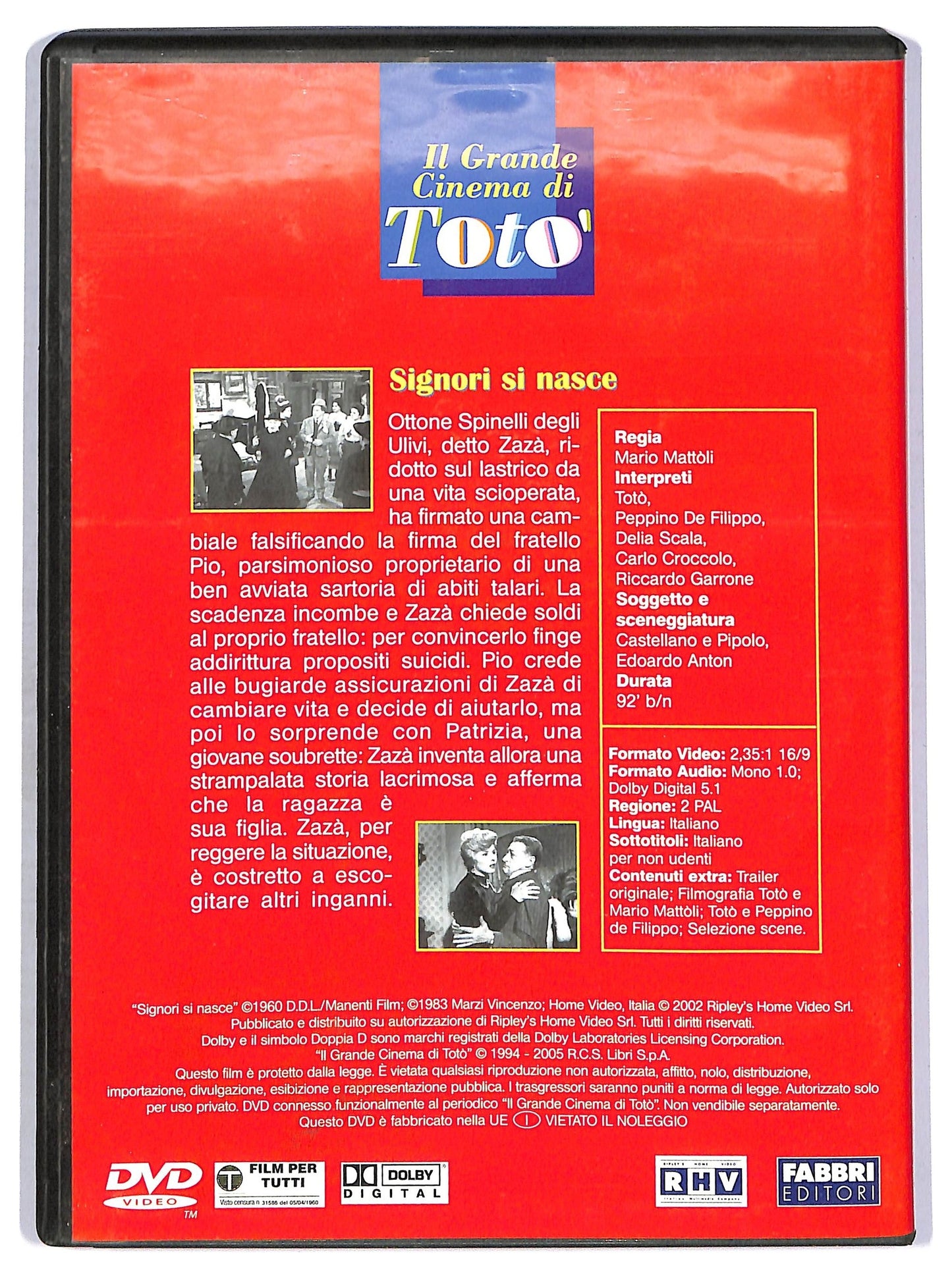 EBOND Signori si nasce EDITORIALE DVD D758655