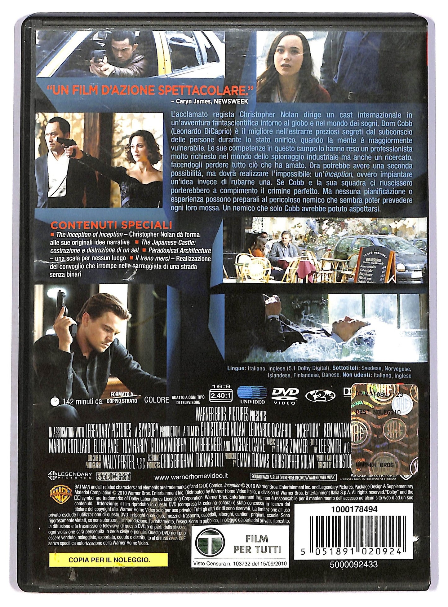 EBOND Inception NOLEGGIO DVD D758711