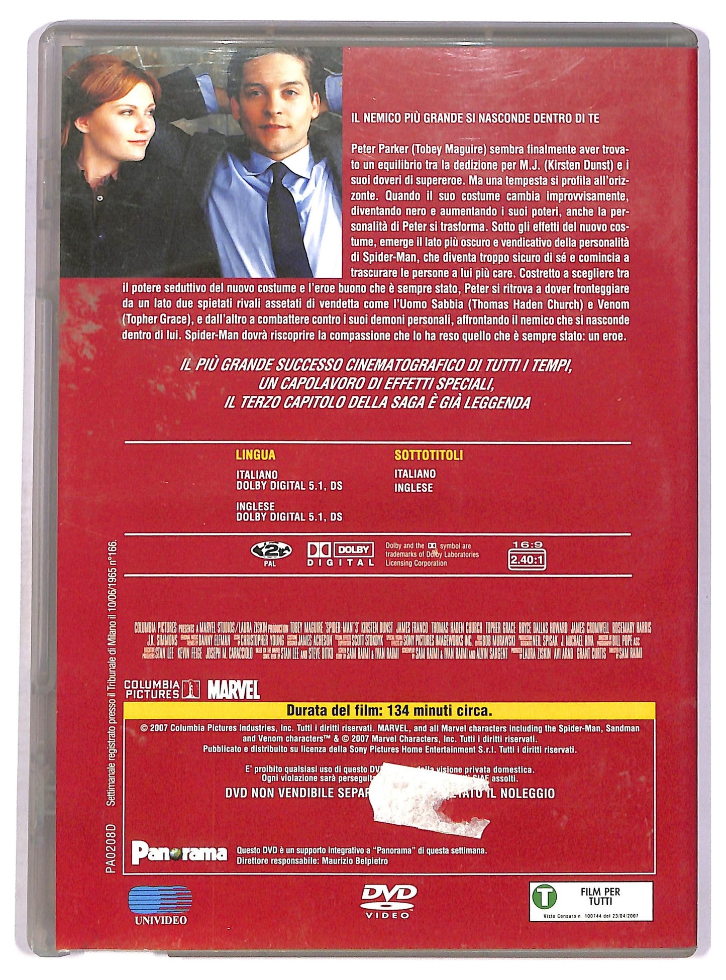 EBOND Spider Man 3 EDITORIALE DVD D758750