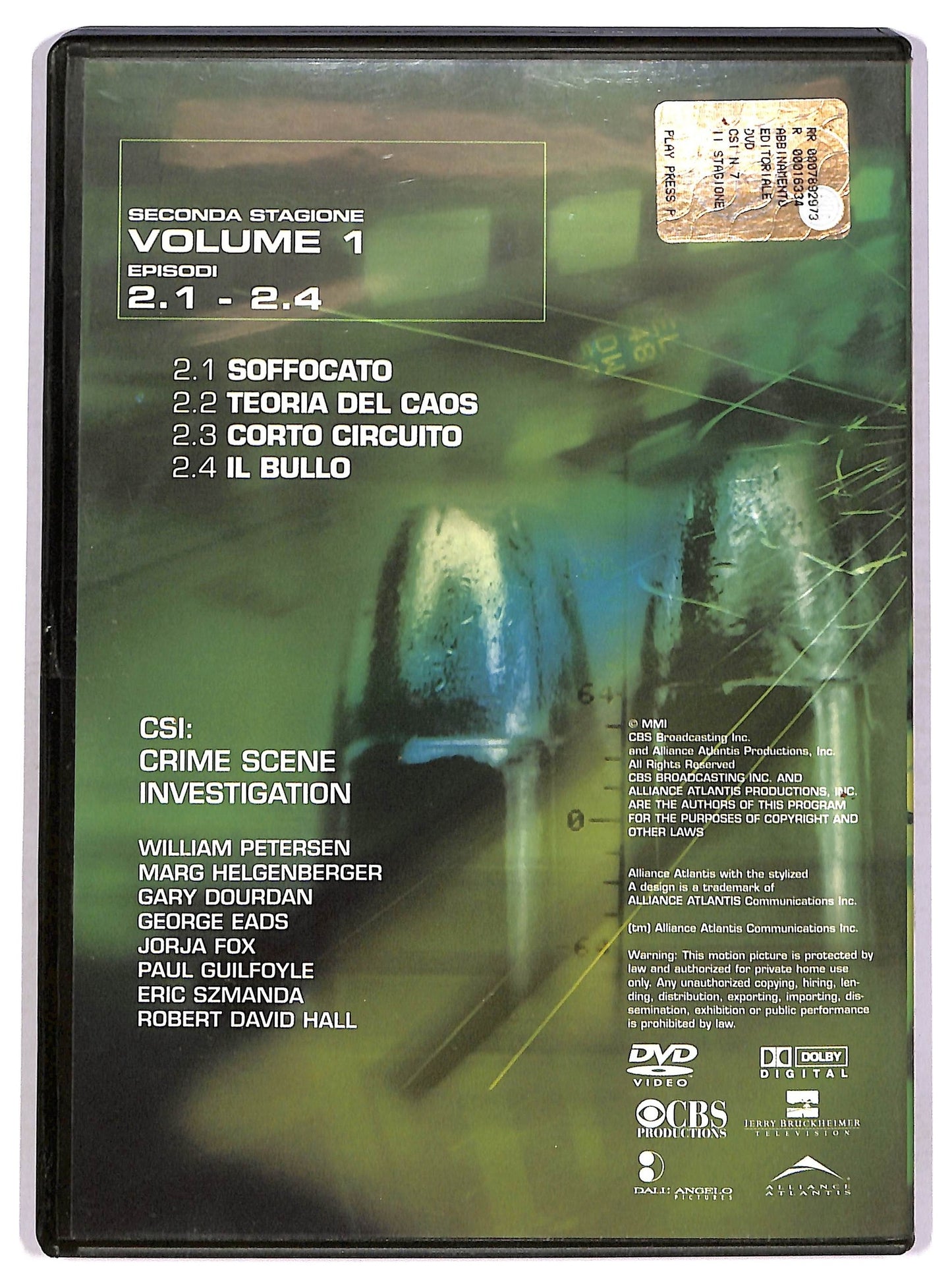 EBOND Csi crime scene investigation seconda stagione vol 1 EDITORIALE DVD D758821