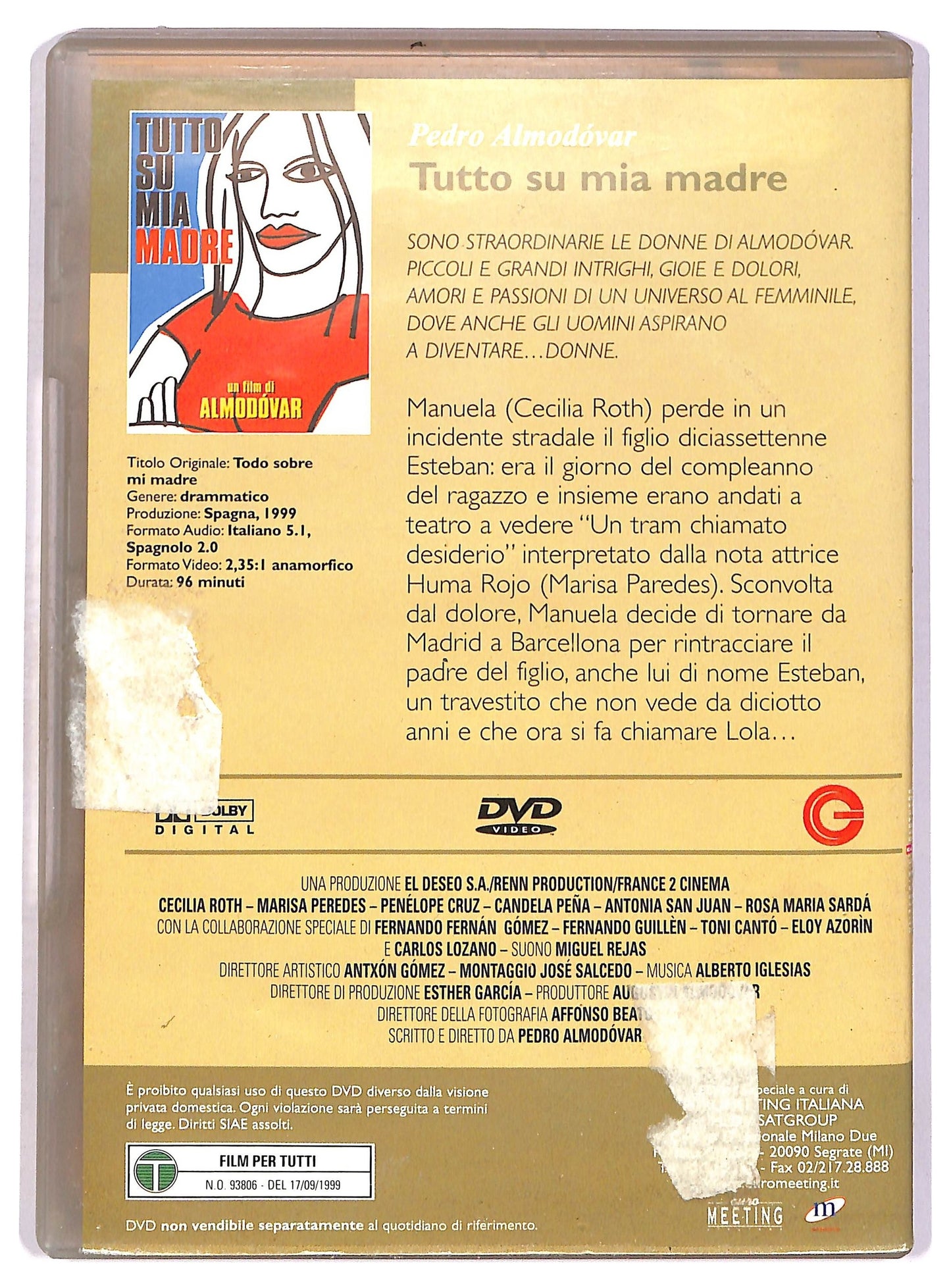 EBOND Tutto Su Mia Madre DVD Editoriale D758859